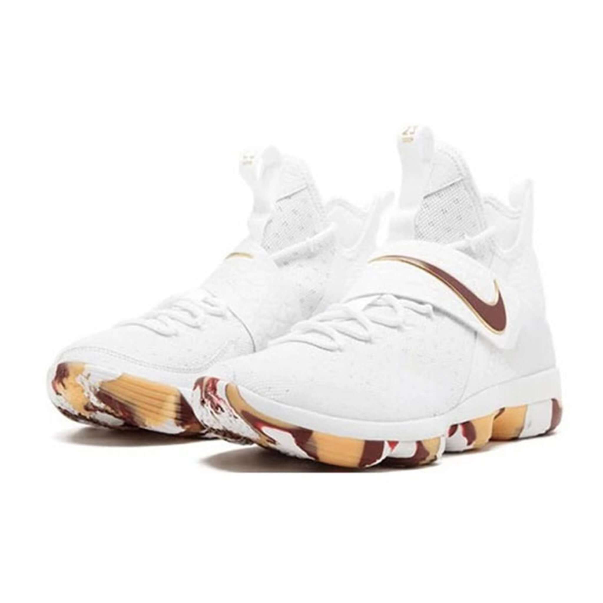 Nike LeBron 14 Basketball Shoes - White/Wine (Size 8.5) for Men - Perfect for Court Performance & Casual Wear