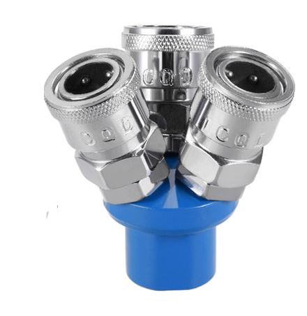 3 Way Round Quick Coupling QC R3 - High Flow Hydraulic Quick Connect Coupler for Industrial, Agricultural and Construction Equipment