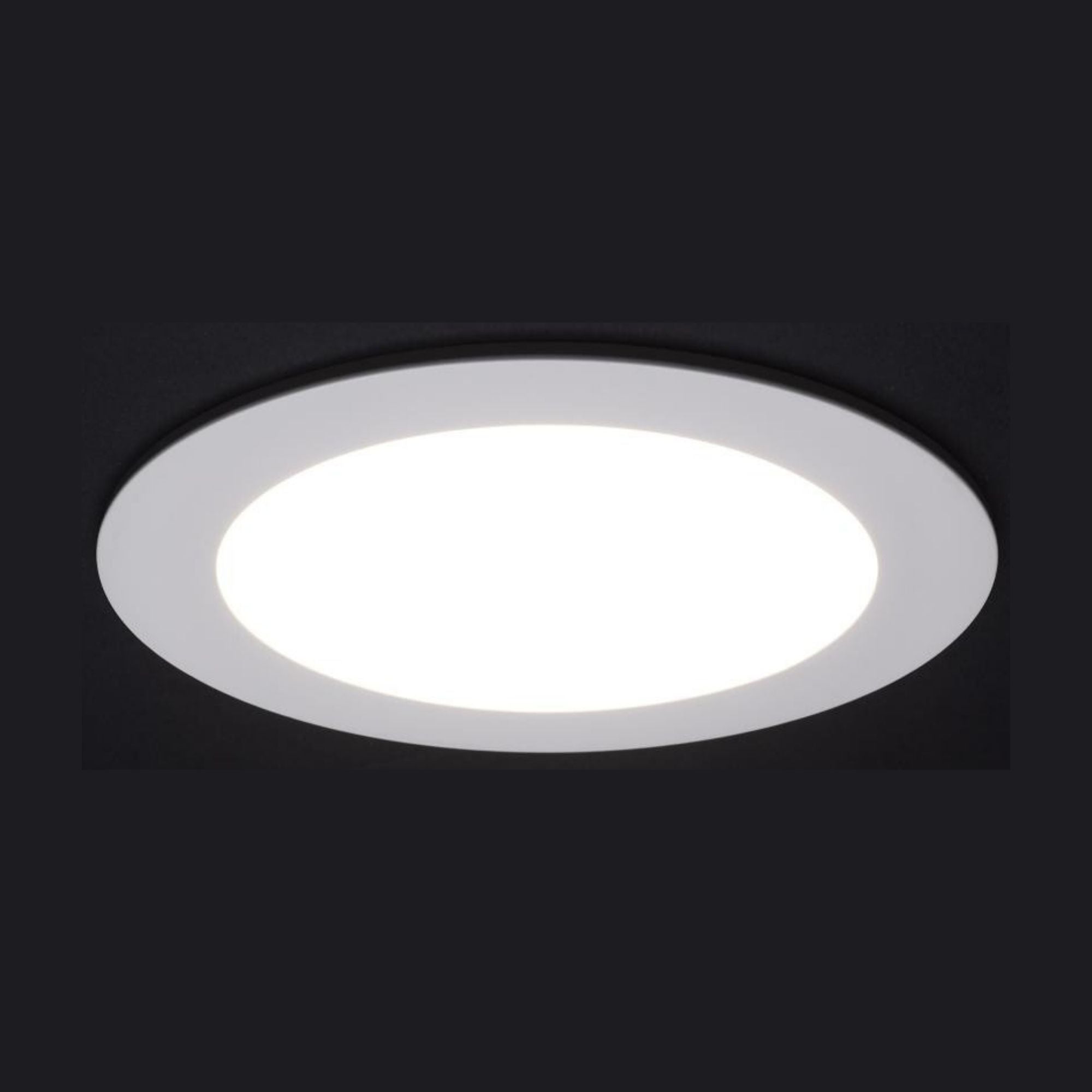 6 Inch LED Recessed Downlight with Night Light - 1000 Lumens, Adjustable Color Temperature (2700K-5000K), White Round Trim - Perfect for Bedrooms, Kitchens, and Hallways