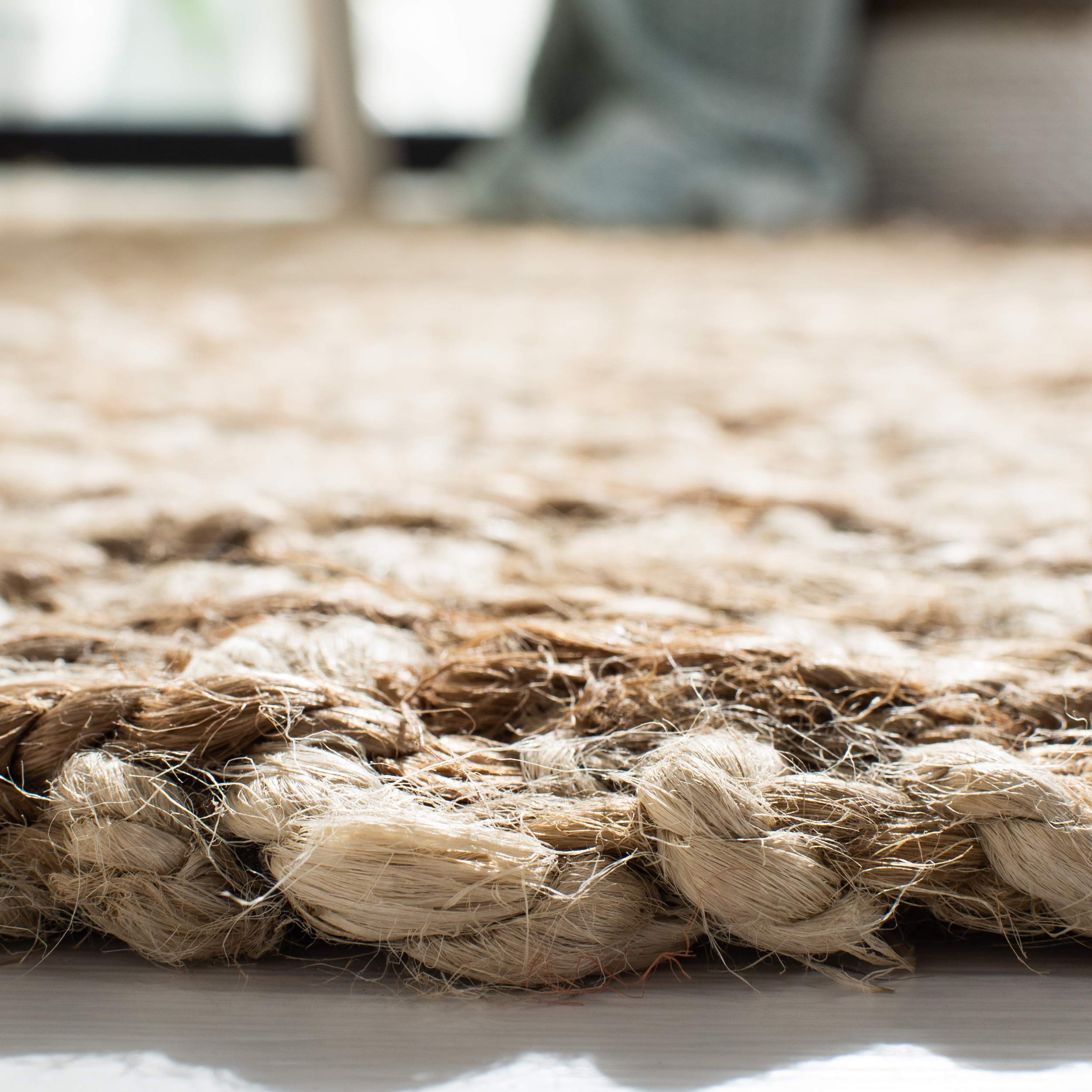 SAFAVIEH Handmade Jute Chevron Fringe Accent Rug 4' x 6' - Natural & Bleach Colors, Eco-Friendly Natural Fiber Collection (NF458A) | Perfect for Entryway, Living Room, Bedroom & High Traffic Areas - Adds Boho Chic Style to Any Space