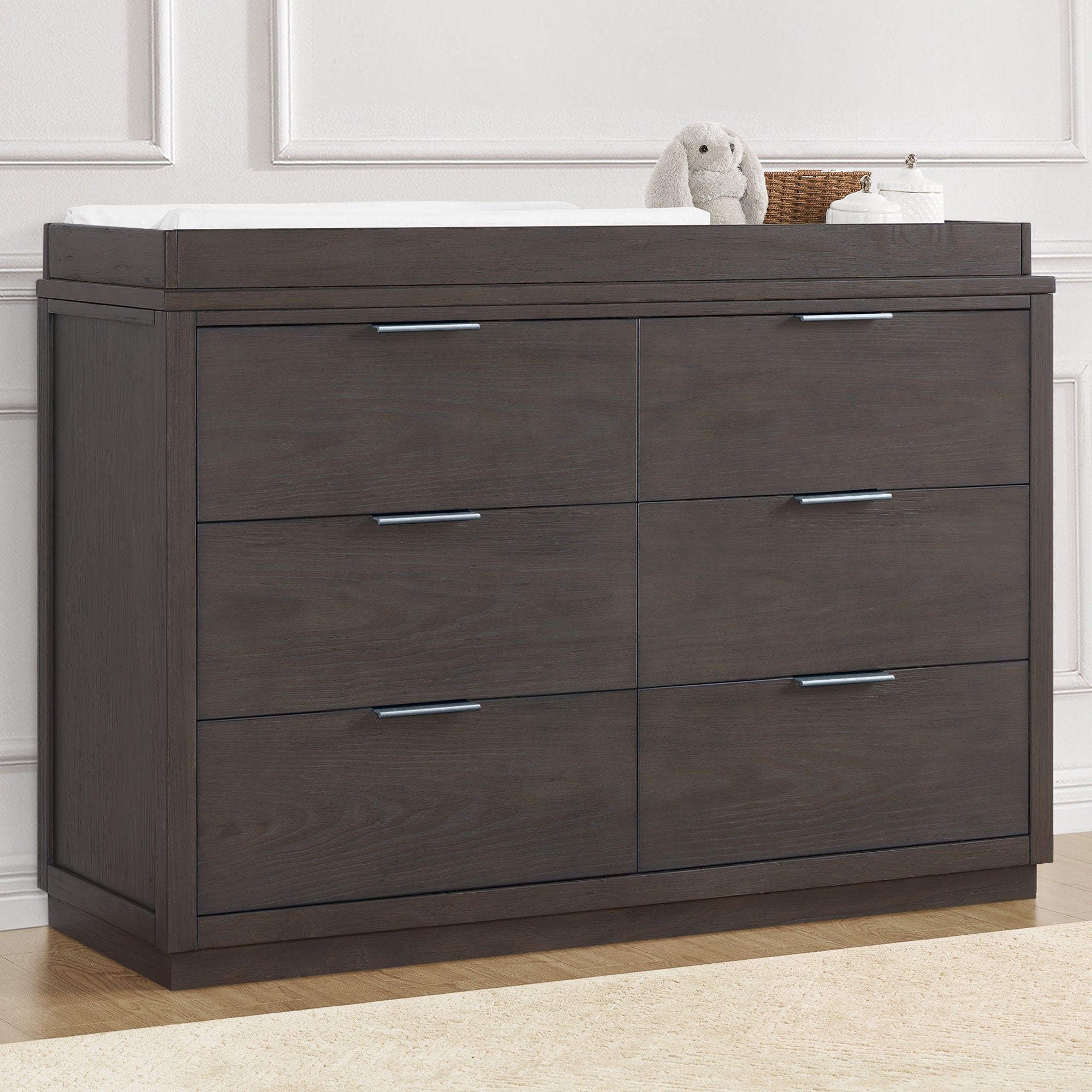 Forever 6-Drawer Dresser with Interlocking Drawers - Natural Wood Bedroom Furniture for Home Organization | Perfect for Master Bedroom, Guest Room & Nursery Storage