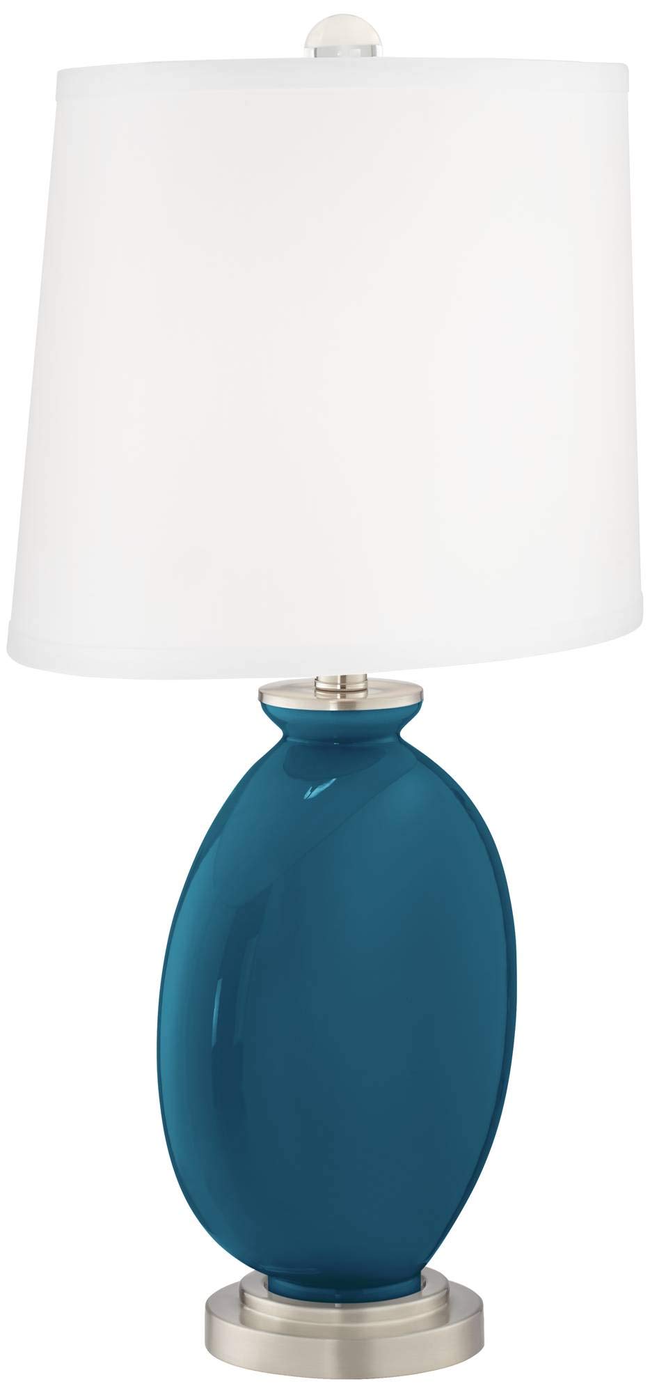 Modern Oceanside Blue Table Lamps Set of 2 - 26.5