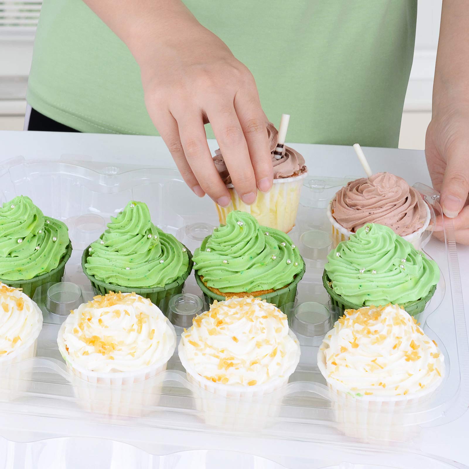 Hemoton 8-Piece 12-Hole Cake Box Set - Durable Cupcake Packaging Containers for Baking, Dessert Display & Party Decorations - Perfect for Birthday Parties, Weddings & Bakery Storage