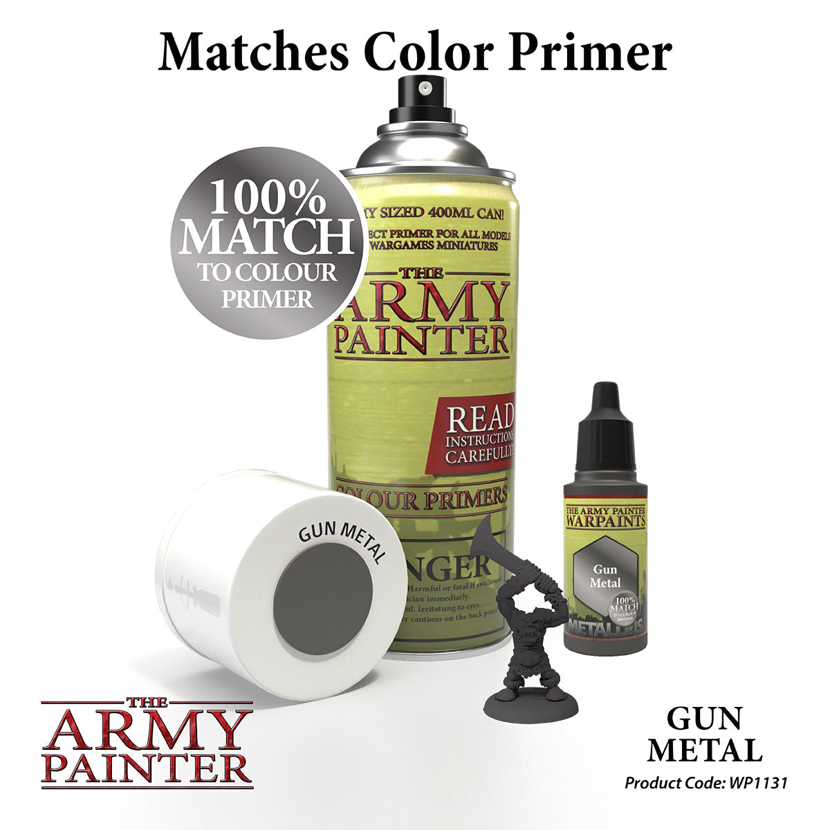 Warpaints Metallics Gun Metal - Premium Metallic Paint for Miniatures & Models - Perfect for Warhammer, D&D, and Cosplay