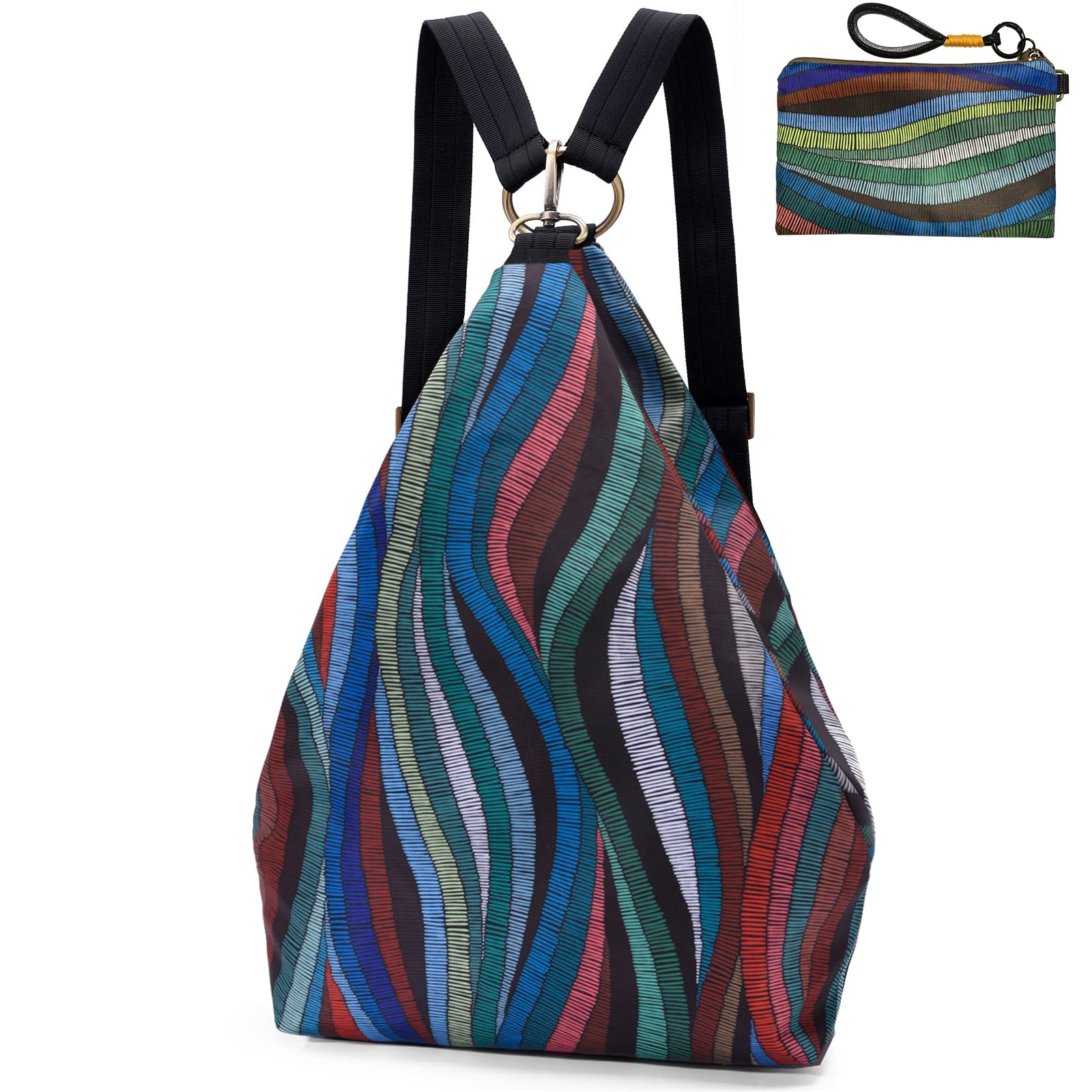 Black Butterfly Premium Bohemian Style Women's Backpack - Fashionable Casual Daypack & Small Purse (68 Multicolor) - Perfect for Travel, Work & Everyday Use