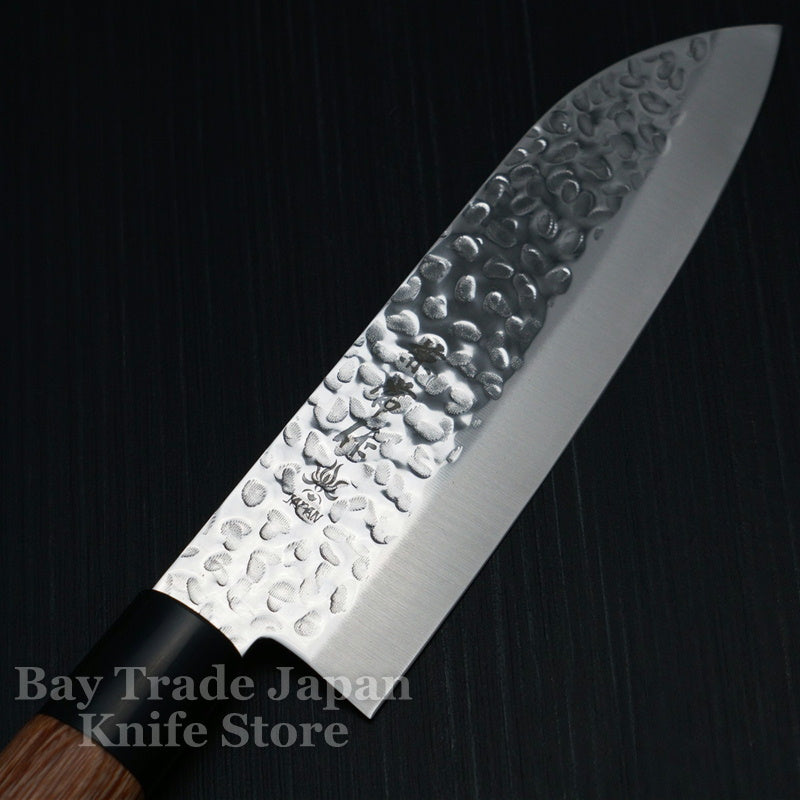 Premium Kanetsune Seki Hammered Finish DSR 1K6 Santoku Knife 165mm - Japanese High Carbon Steel Kitchen Knife for Professional Chefs & Home Cooking - Perfect for Slicing, Dicing & Chopping Vegetables, Meat & Fish