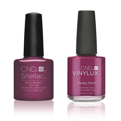 CND Shellac & Vinylux Combo - Berry Boudoir Nail Polish Set for Professional Salon & Home Manicure - Perfect for Wedding, Party & Special Occasion Nails