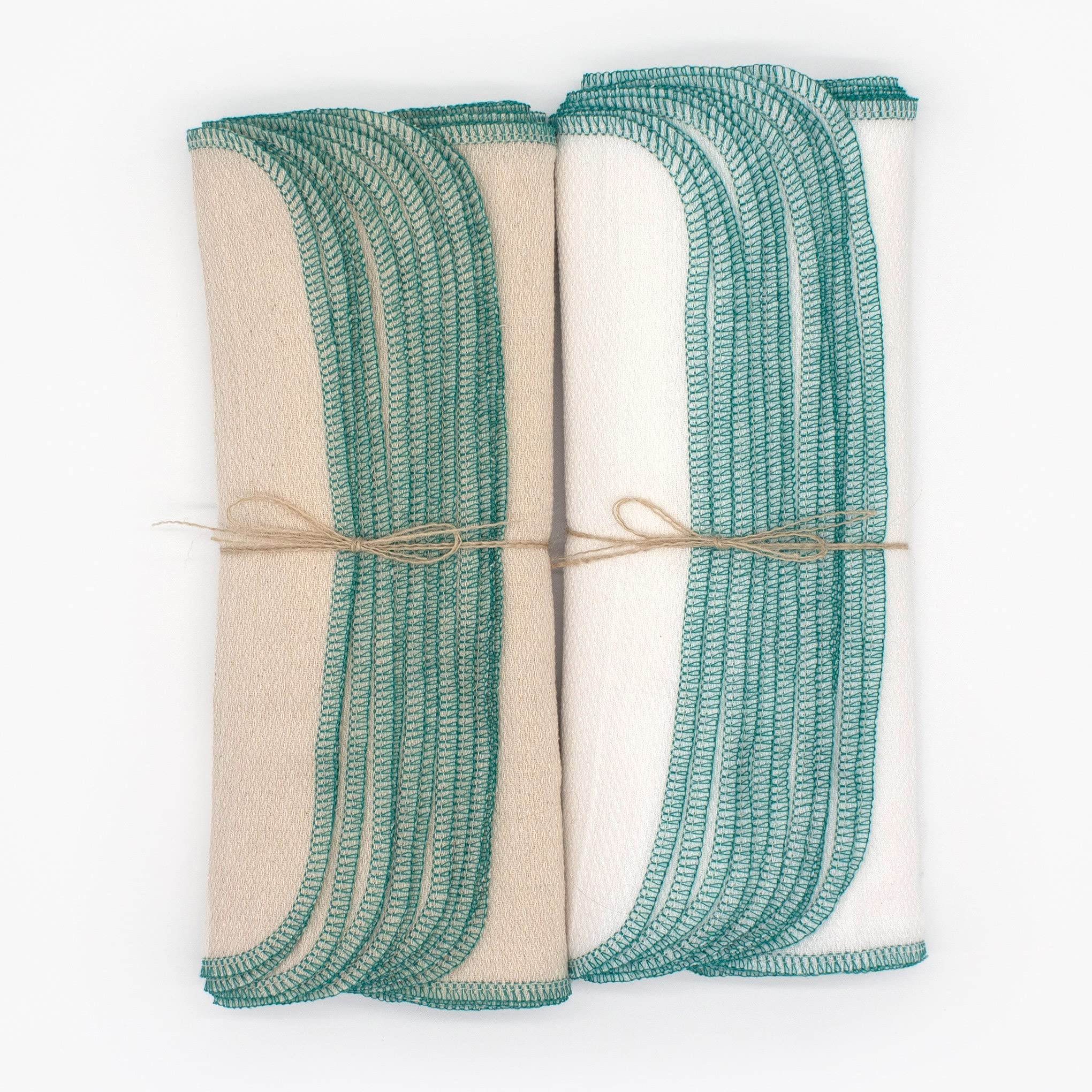 Eco-Friendly Reusable Washable Paper Towels - Natural Birdseye Teal Cloth Towels for Kitchen, Sustainable Non-Paper Towel Alternative | Perfect for Cleaning, Spills & Eco-Conscious Homes