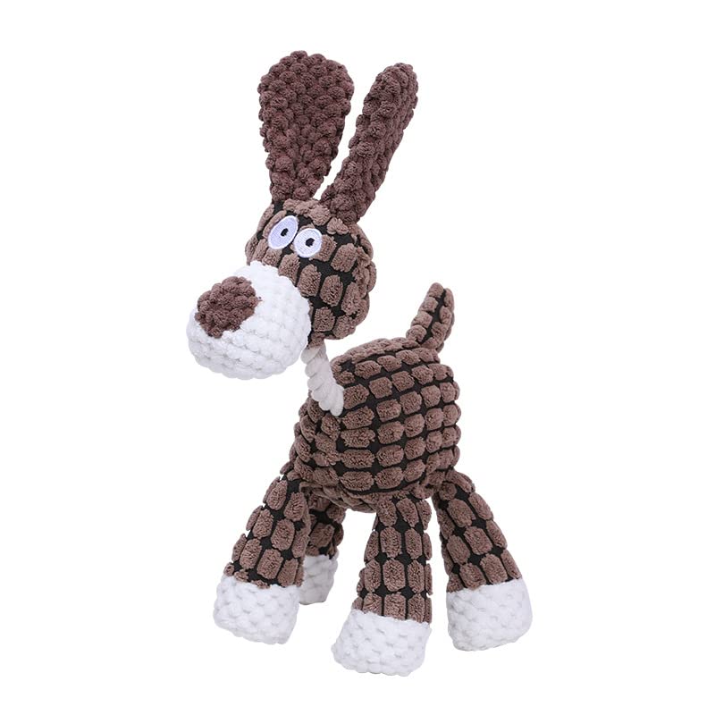 Durable Cotton Rope Dog Chew Toy - Bite Resistant Plush Interactive Phonation Pet Toy for Aggressive Chewers - Brown - Perfect for Playtime, Training & Dental Health
