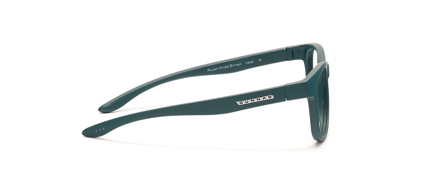 GUNNAR Kids Blue Light Blocking Glasses for Ages 4-8 | 35% Blue Light Protection | Rush, Teal & Clear Tint Options | Perfect for Online Learning & Screen Time Protection
