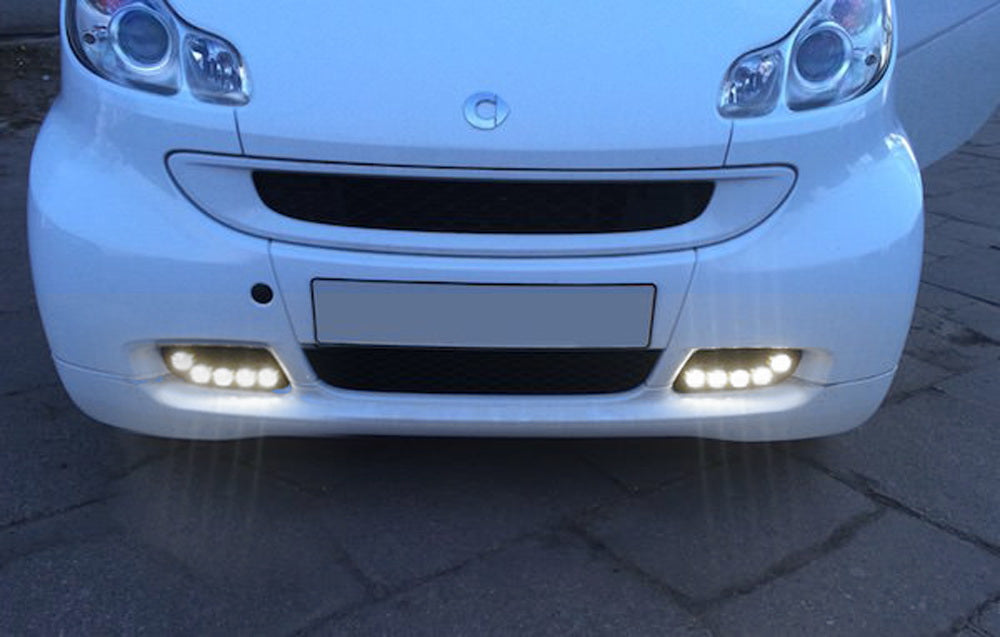 Brabus Style 30W 10-Piece LED Daytime Running Lights Kit for 2008-2012 Smart Fortwo - Upgrade Headlights for Enhanced Visibility & Style (Daytime Safety & Night Driving)