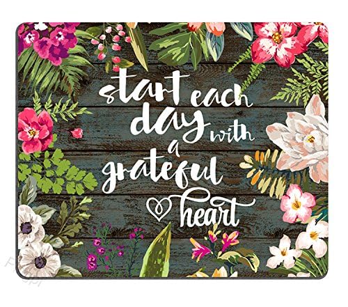 Custom Gaming Mouse Pad with Non-Slip Rubber Base - Personalized Wood Design with Inspirational Sayings - Perfect for Office, Home & Gaming Setup