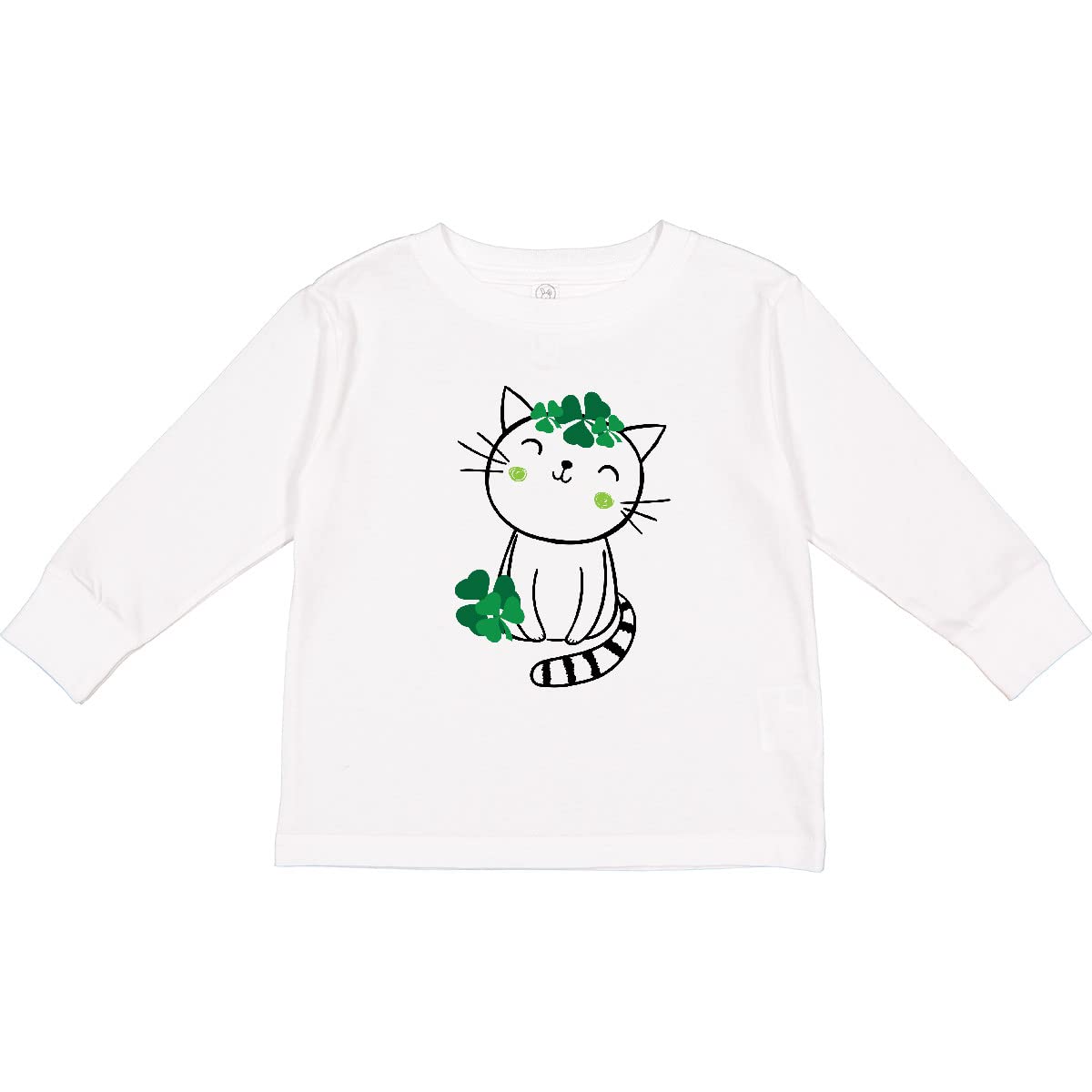 Inktastic St. Patrick's Day Irish Kitty Cat Toddler Long Sleeve T-Shirt - Cute Holiday Outfit for Babies & Toddlers - Perfect for St. Patrick's Day Celebrations, Family Photos & Irish-Themed Events