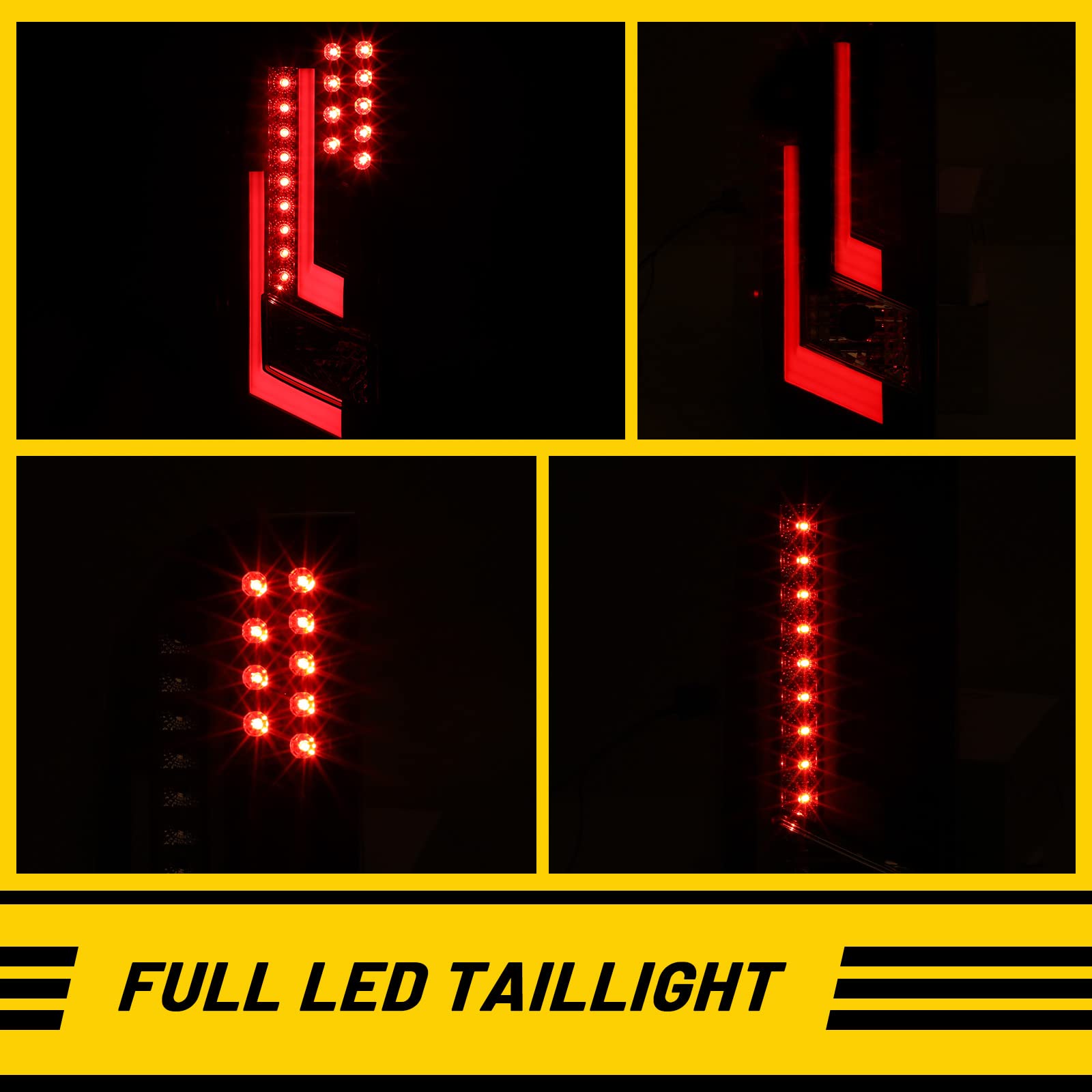 LED DRL Tail Lights for Toyota Tundra 2014-2021 - LED Turn Signal & Brake Light Assembly Replacement Kit - Perfect for Tundra Pickup Truck Upgrades & Night Driving Safety