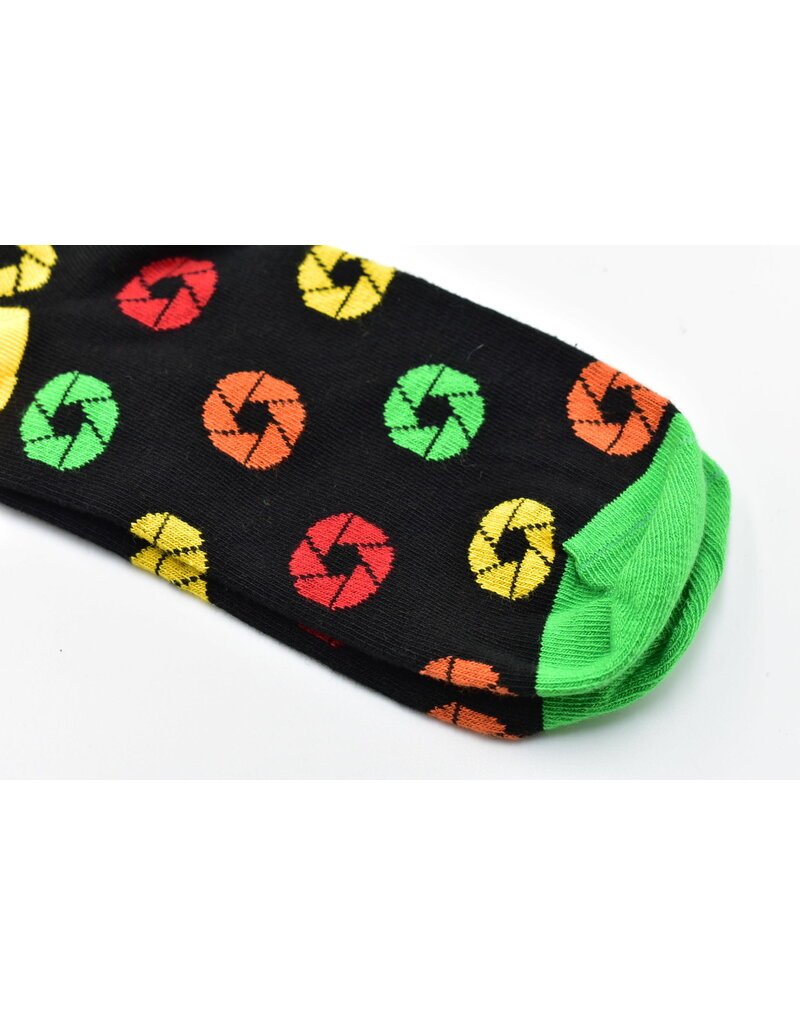 Photogenic Supply Co. Aperture Socks - Colorful & Stylish Crew Socks for Men & Women | Perfect for Photography, Fashion & Everyday Wear