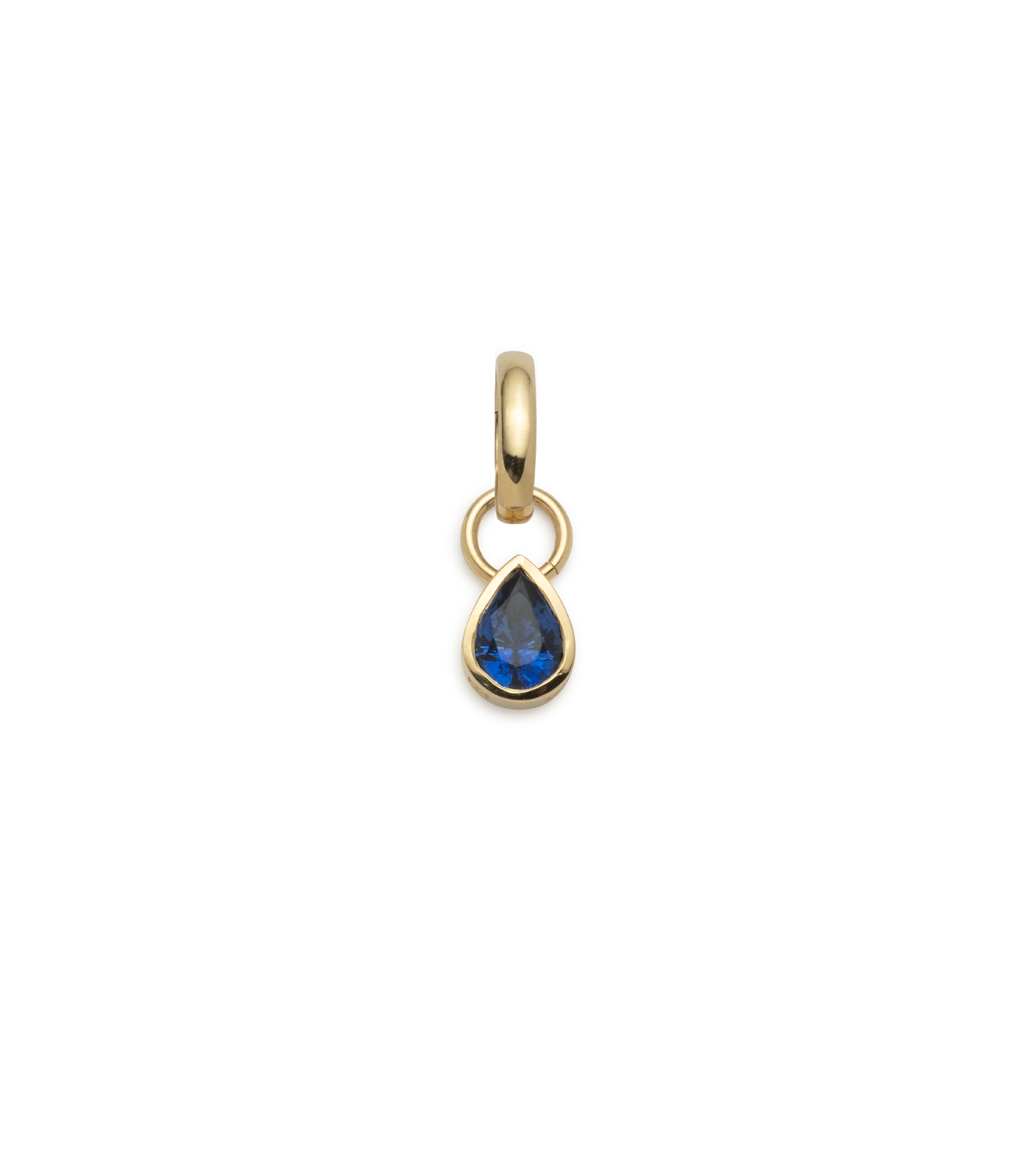 0.8ct Genuine Gemstone Pear Pendant Necklace with Annex Link - Forever & Always Love Couple Jewelry Gift for Anniversary, Valentine's Day & Special Occasions