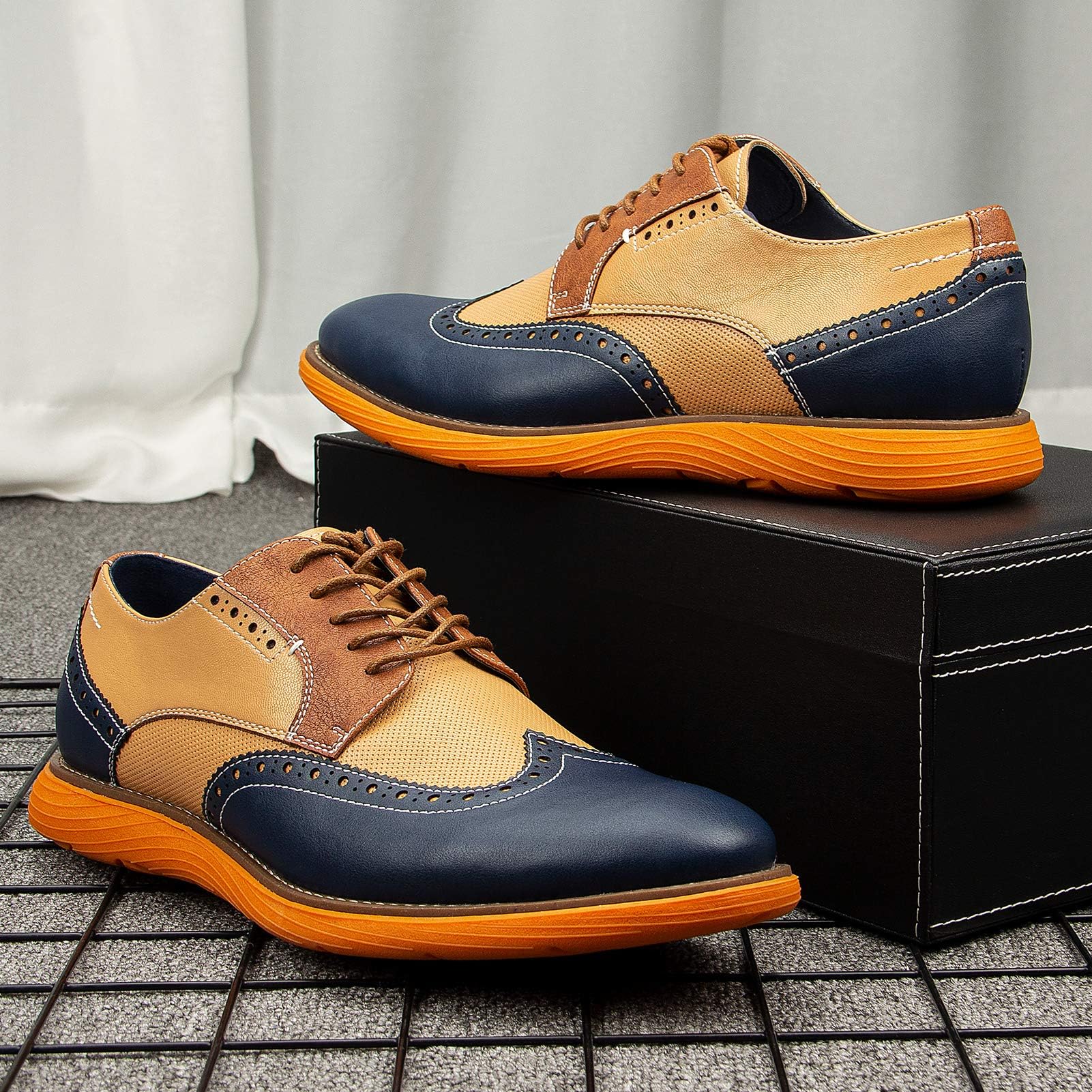 Meijiana Men's Oxford Dress Shoes - Lightweight Lace-Up Formal Shoes for Business & Wedding | Comfortable Office & Evening Wear