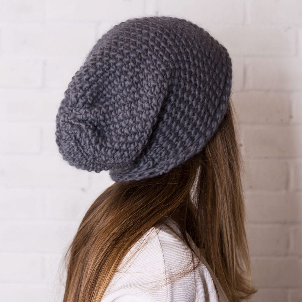 Cozy Slouchy Beanie Knitting Kit for Adults - DIY Winter Hat Crochet Set with Yarn & Needles - Perfect for Gifts, Cold Weather & Handmade Crafts