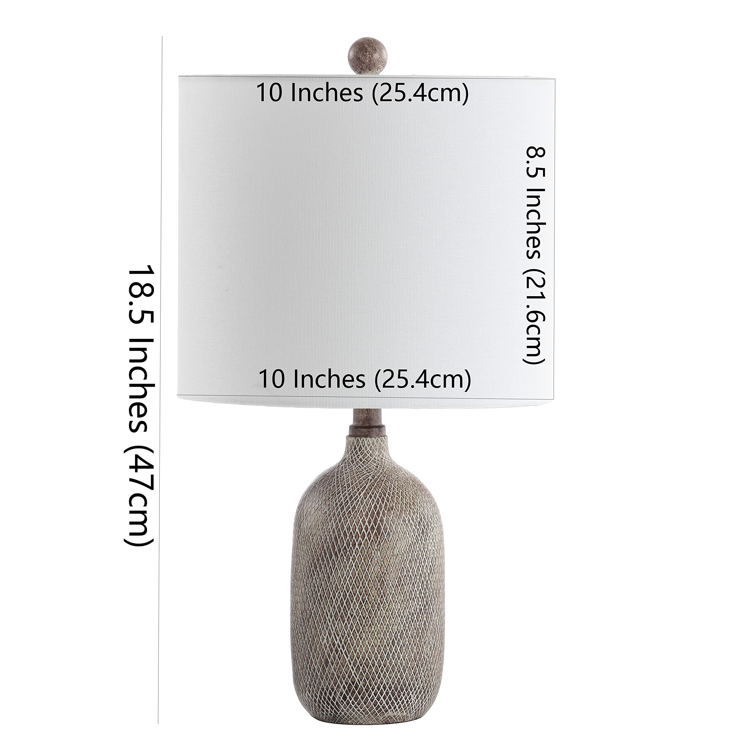 SAFAVIEH Alvaro 19-inch LED Table Lamp - Modern Grey Wash Finish for Bedroom, Living Room, Home Office & Nightstand (Bulb Included) | Perfect Reading Light & Ambient Lighting