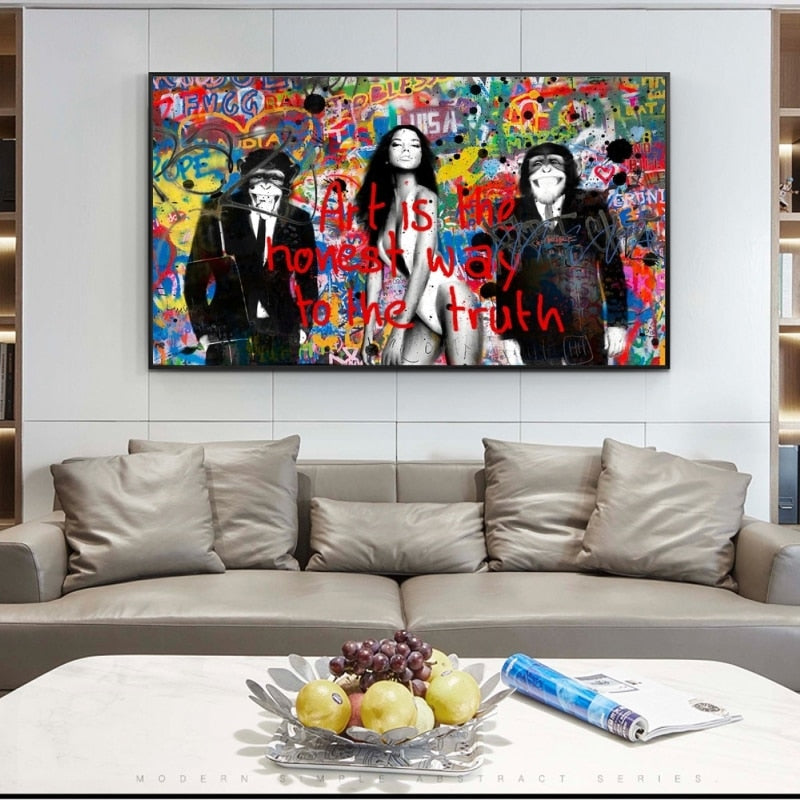Banksy Wall Art Prints - Authentic Street Art for Home & Office Decor | Perfect for Living Rooms, Bedrooms & Urban Spaces