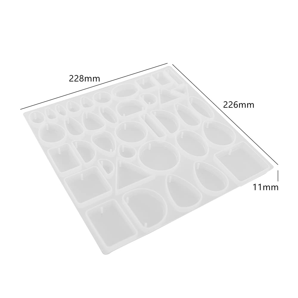 Premium Silicone Jewelry Molds for Resin Casting - DIY Necklace, Keychain, Earring & Pendant Making Kit - Epoxy Craft Supplies for Gemstone & Stud Jewelry - Perfect for DIY Gifts, Handmade Accessories & Craft Projects