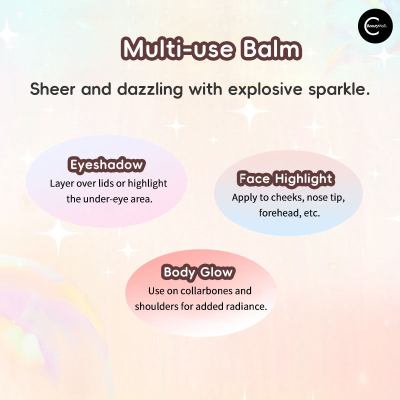 GOGOTALES Single Tone Highlighter Balm - Natural Glow Makeup for Cheeks & Eyes | Perfect for Daytime & Nighttime Looks