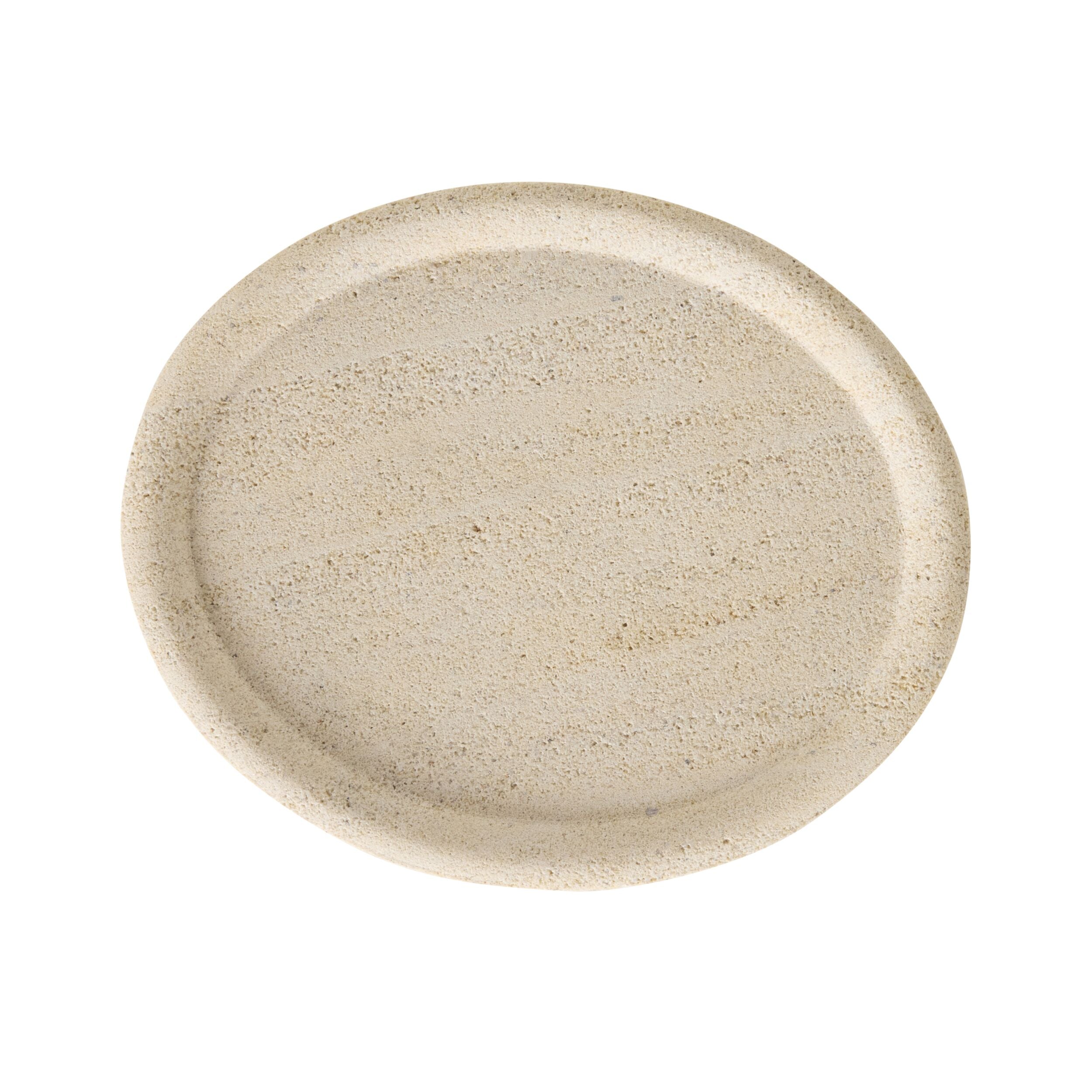 Beige Marble Round Footed Serving Platter - Elegant Appetizer Tray for Cheese, Charcuterie & Desserts | Perfect for Dinner Parties, Weddings & Home Decor
