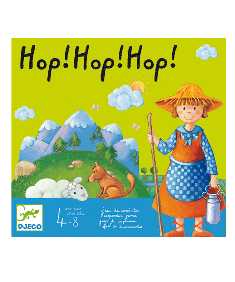 Hop! Hop! Hop! Board Game by Djeco - Fun Family Game for Kids & Adults - Perfect for Birthday Parties, Family Game Nights & Indoor Activities