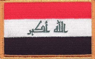 Iraq Flag Iron-on Embroidered Patch - Military, Uniform, Jacket, Backpack, Hat Decoration for Patriotic Pride & DIY Crafts