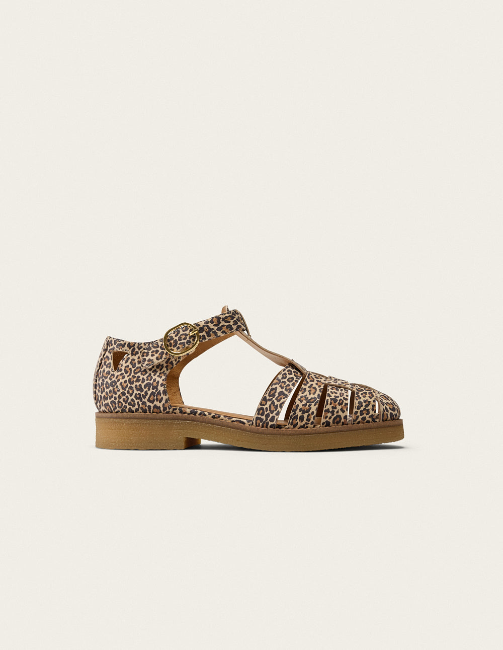 Charlie Leopard Print Leather Sandals - Stylish & Comfortable Women's Casual Footwear for Summer, Beach, and Outdoor Activities