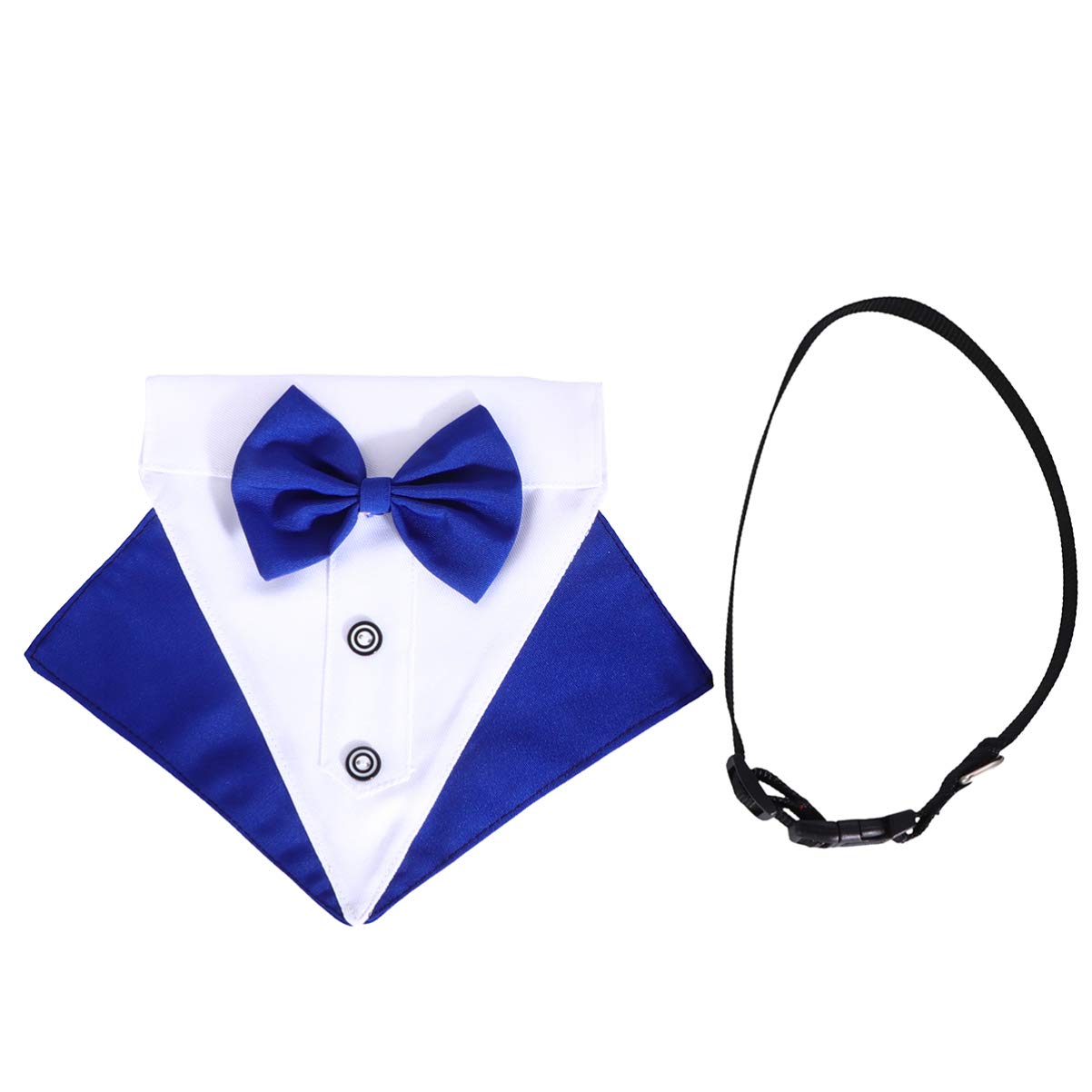 POPETPOP Pet Bow Tie & Tuxedo Collar Set - Dog Wedding Costume Accessory