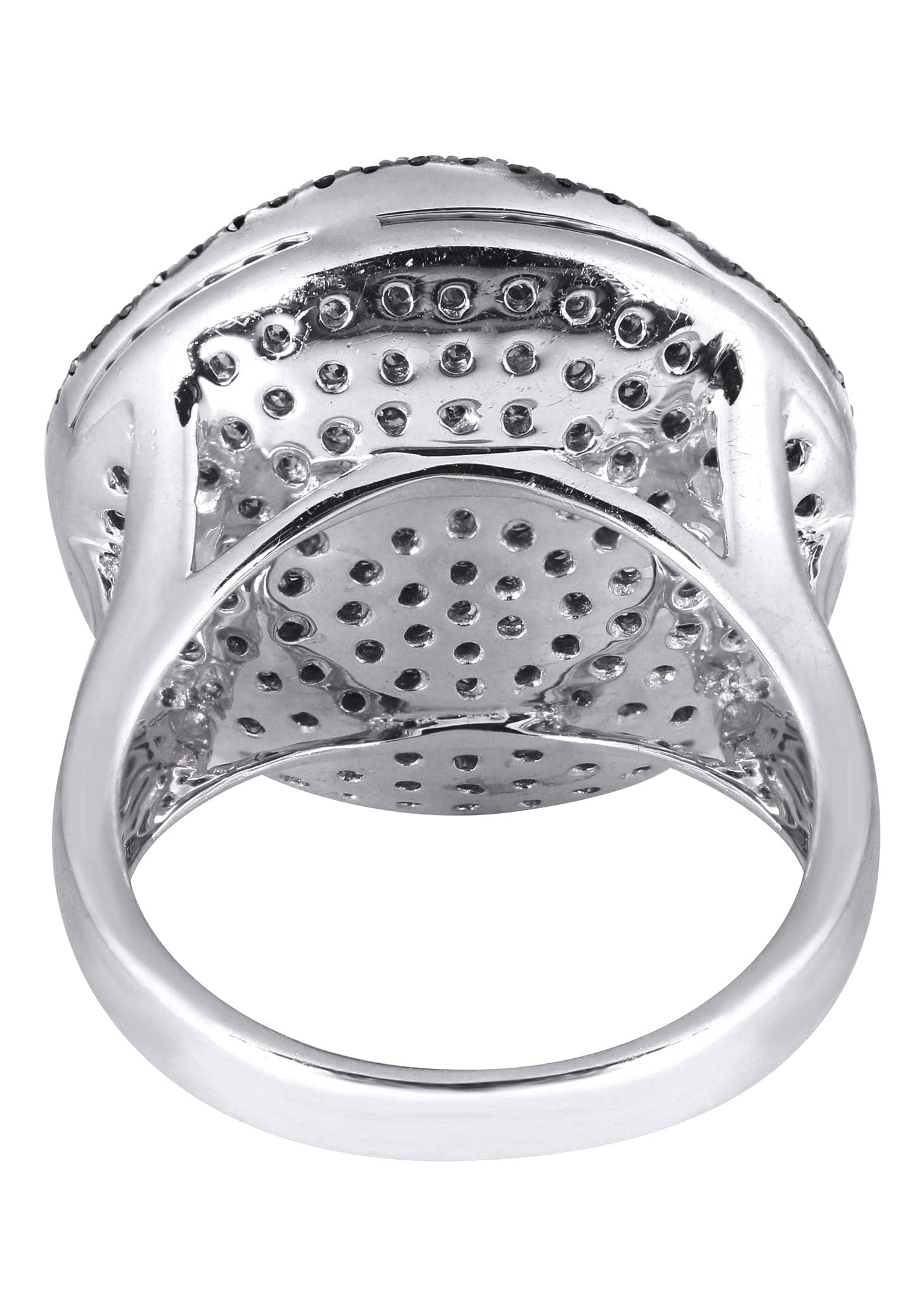 14K Gold Black Diamond Cocktail Ring for Women - 1.49 Carat Genuine Diamond, 10.22 Grams - Elegant Evening Party & Wedding Jewelry Gift
