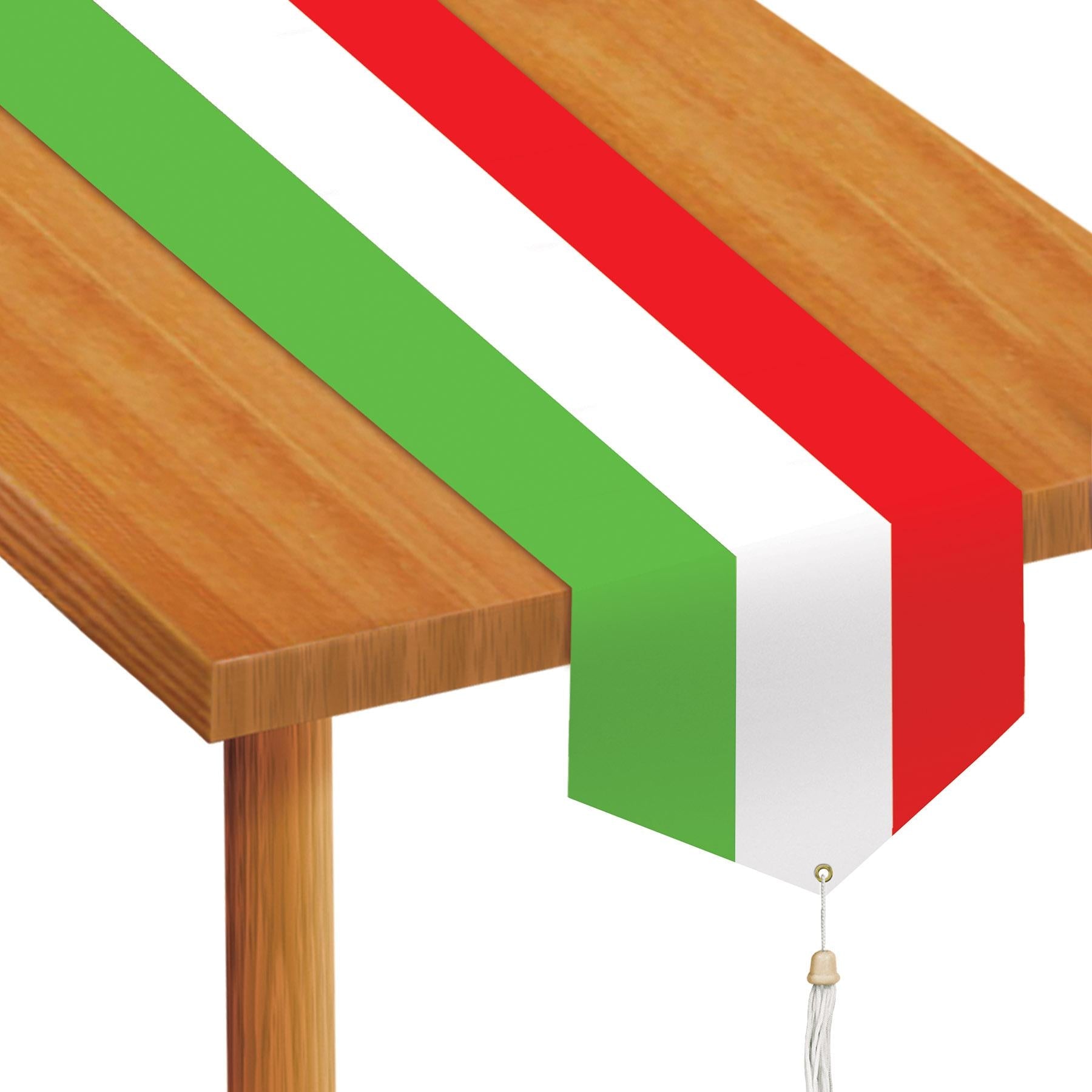 12 Pack Beistle Fiesta Printed Red & White/Green Paper Table Runners - Perfect for Cinco de Mayo, Mexican Fiesta Parties, and Holiday Table Decorations