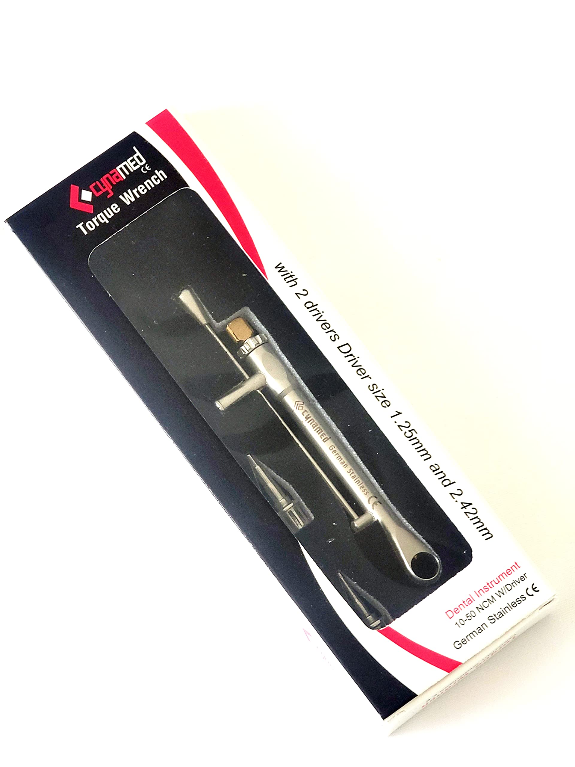 ArtLab Premium Dental Implant Ratchet & Torque Wrench Set (10-50 Ncm) with Drivers - Surgical Grade Stainless Steel - Professional Dental Tools for Implantology & Oral Surgery