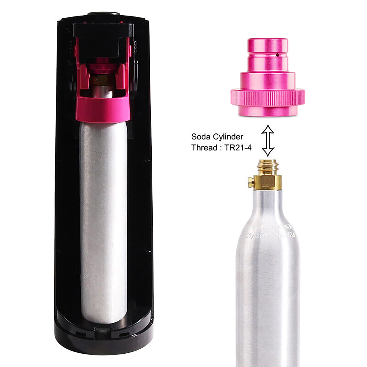 Upgraded CO2 Quick Adapter for Terra Soda Maker - TR21-4 Male Thread Valve Refill Kit Compatible with Blue CO2 Cylinders | Perfect for Home Carbonation & Sparkling Water Machines