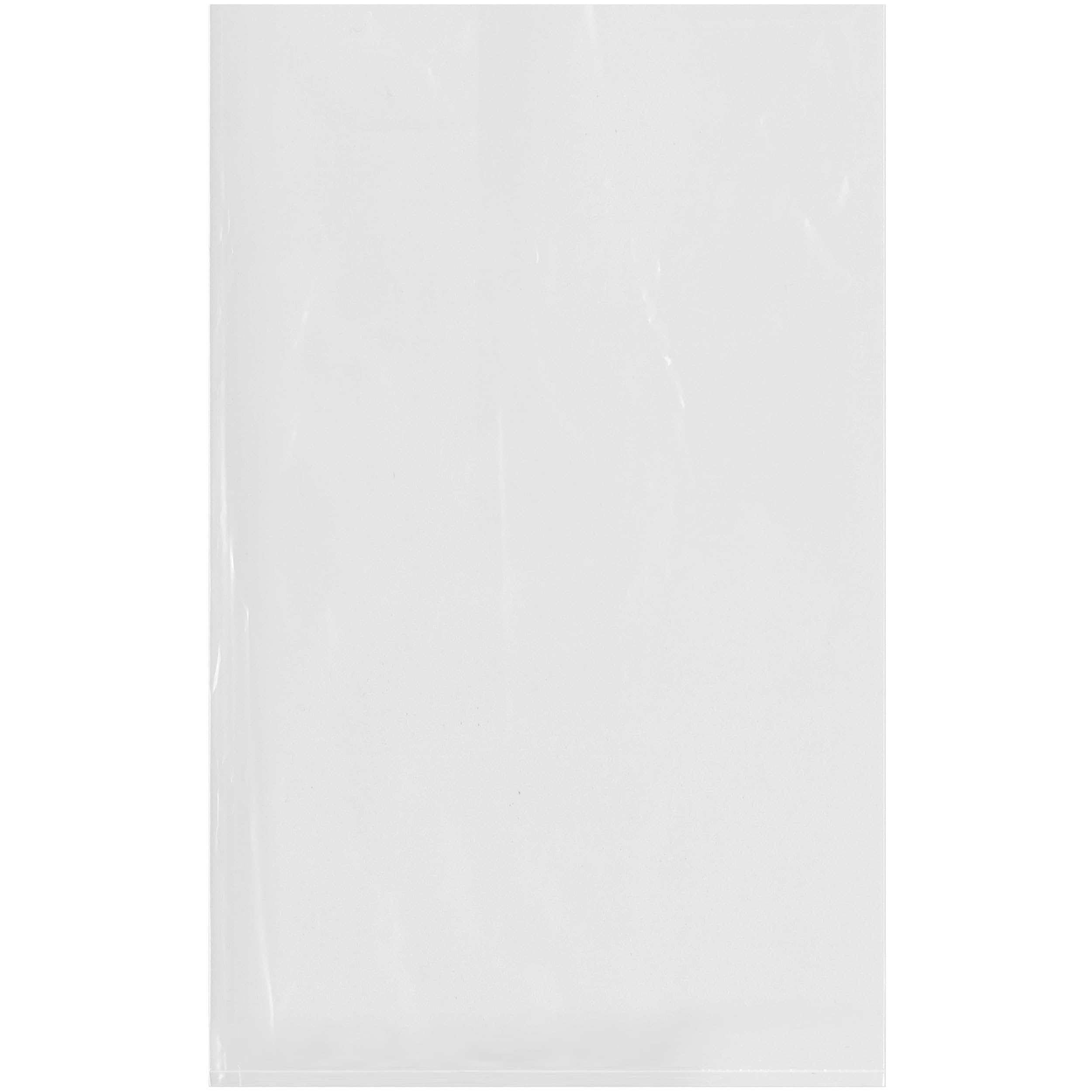 10x16 Inch 3 Mil Clear Plastic Poly Bags (100 Pack) for Crafts & Storage