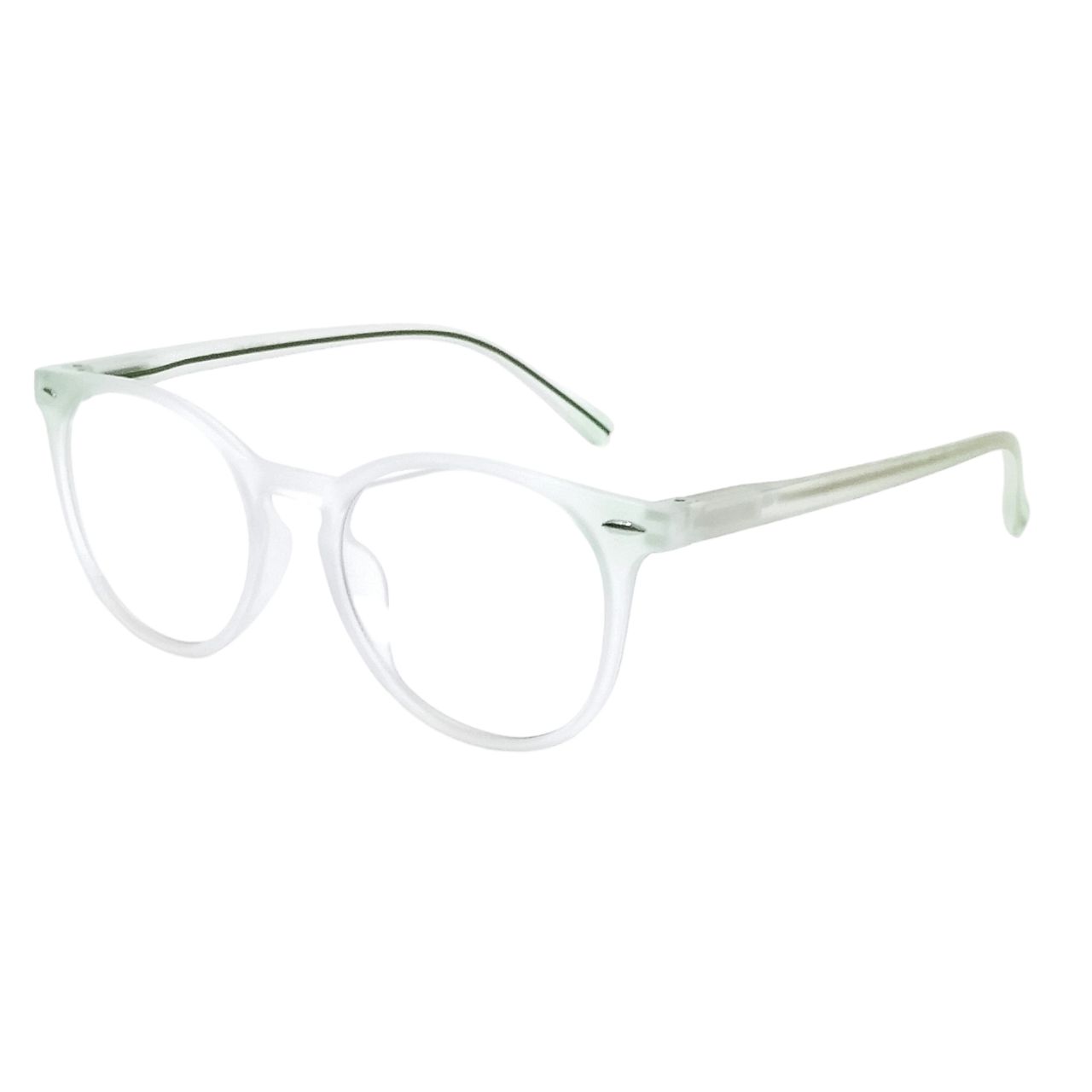 Anti Blue Light Glasses - Round Frosted Transparent Frame for Computer & Screen Use - Reduce Eye Strain & Improve Sleep - Perfect for Office, Gaming & Nighttime Reading