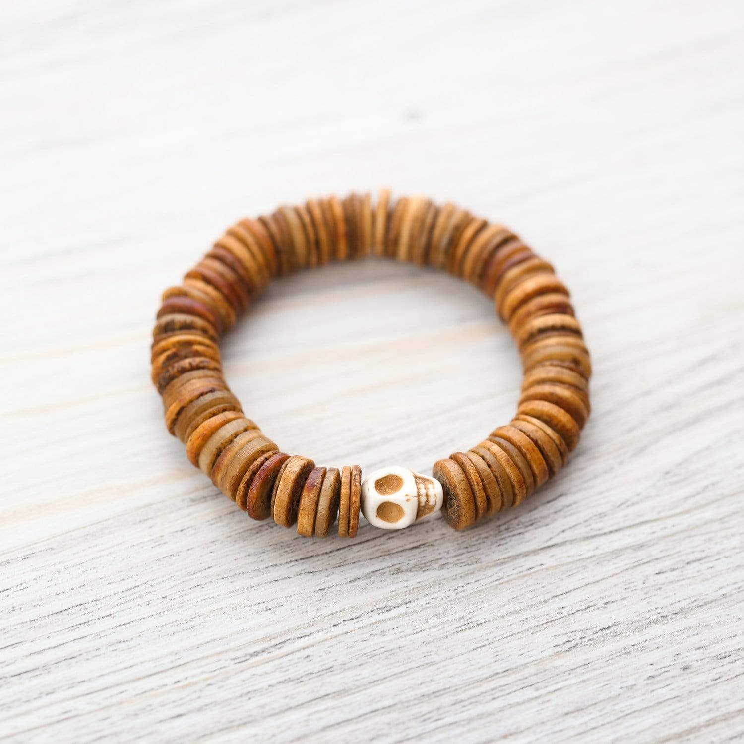 Be Here Now Wrist Mala - Buddhist Prayer Beads for Meditation, Mindfulness & Yoga - Handmade Wooden Bracelet for Stress Relief & Spiritual Practice