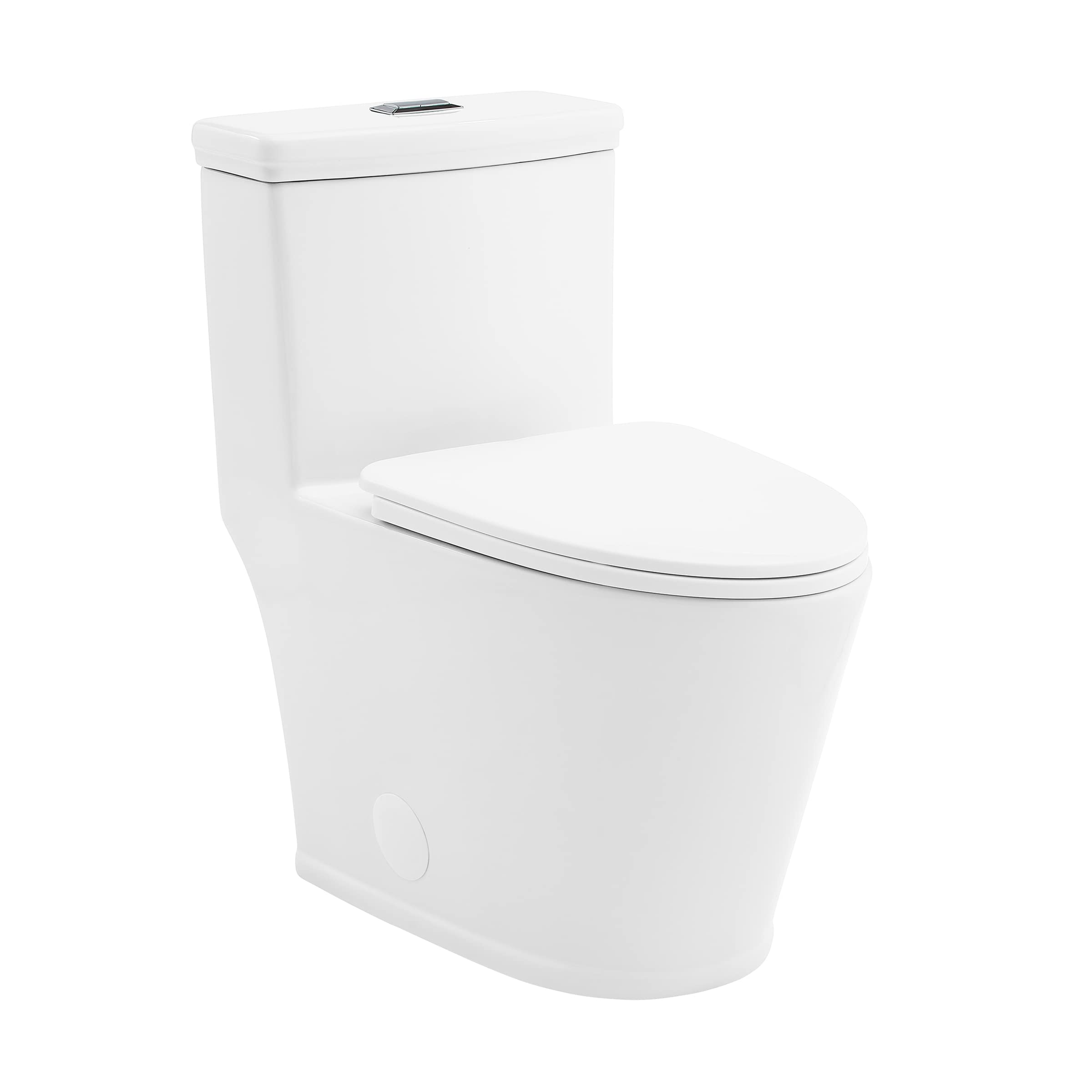 Beau One-Piece Elongated Toilet with Dual-Flush Technology 1.1/1.6 GPF - Water-Saving Bathroom Fixture for Modern Homes & Commercial Spaces
