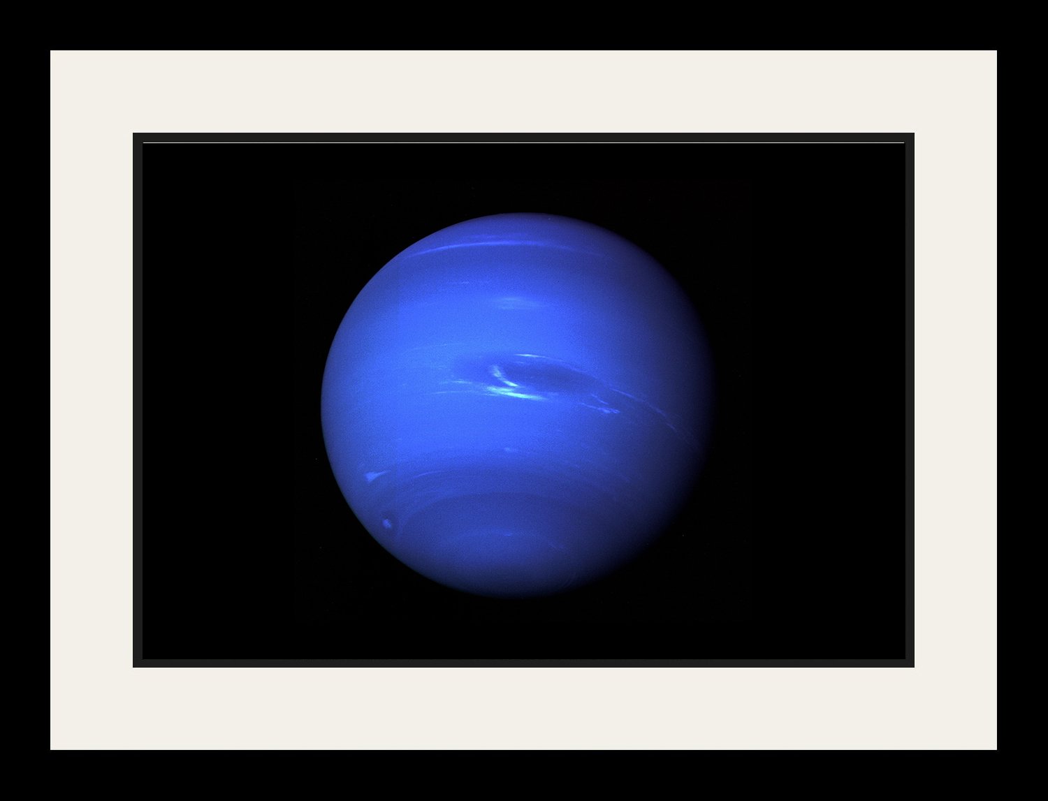 Planet Neptune Astronomy Poster - Solar System & Galaxy Wall Art Decor - Framed Educational Print (19x25) - Perfect for Classroom, Kids Room & Space Enthusiast Gifts
