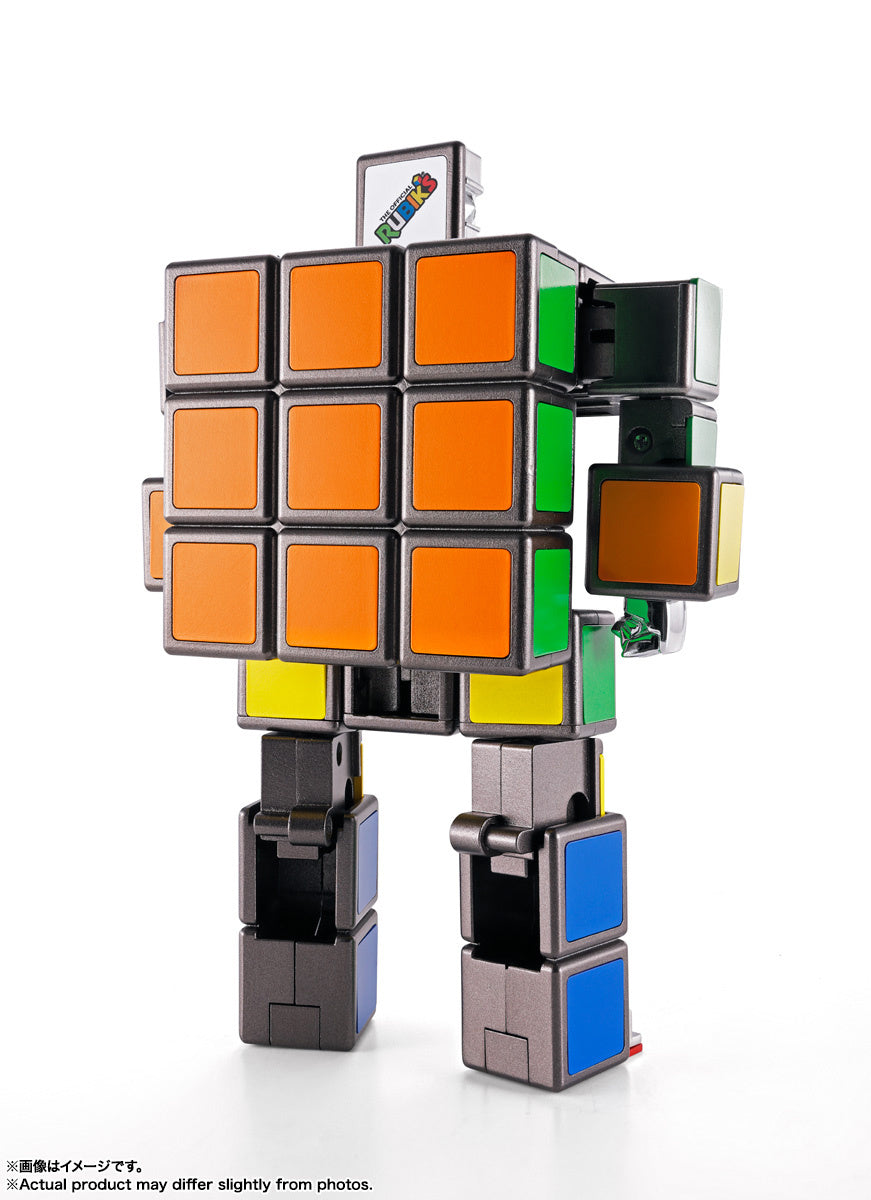Bandai Chogokin Rubik's Cube Transforming Robot Action Figure - Collectible Toy for Anime Fans & Puzzle Lovers - Perfect for Display, Gifts, and Interactive Play