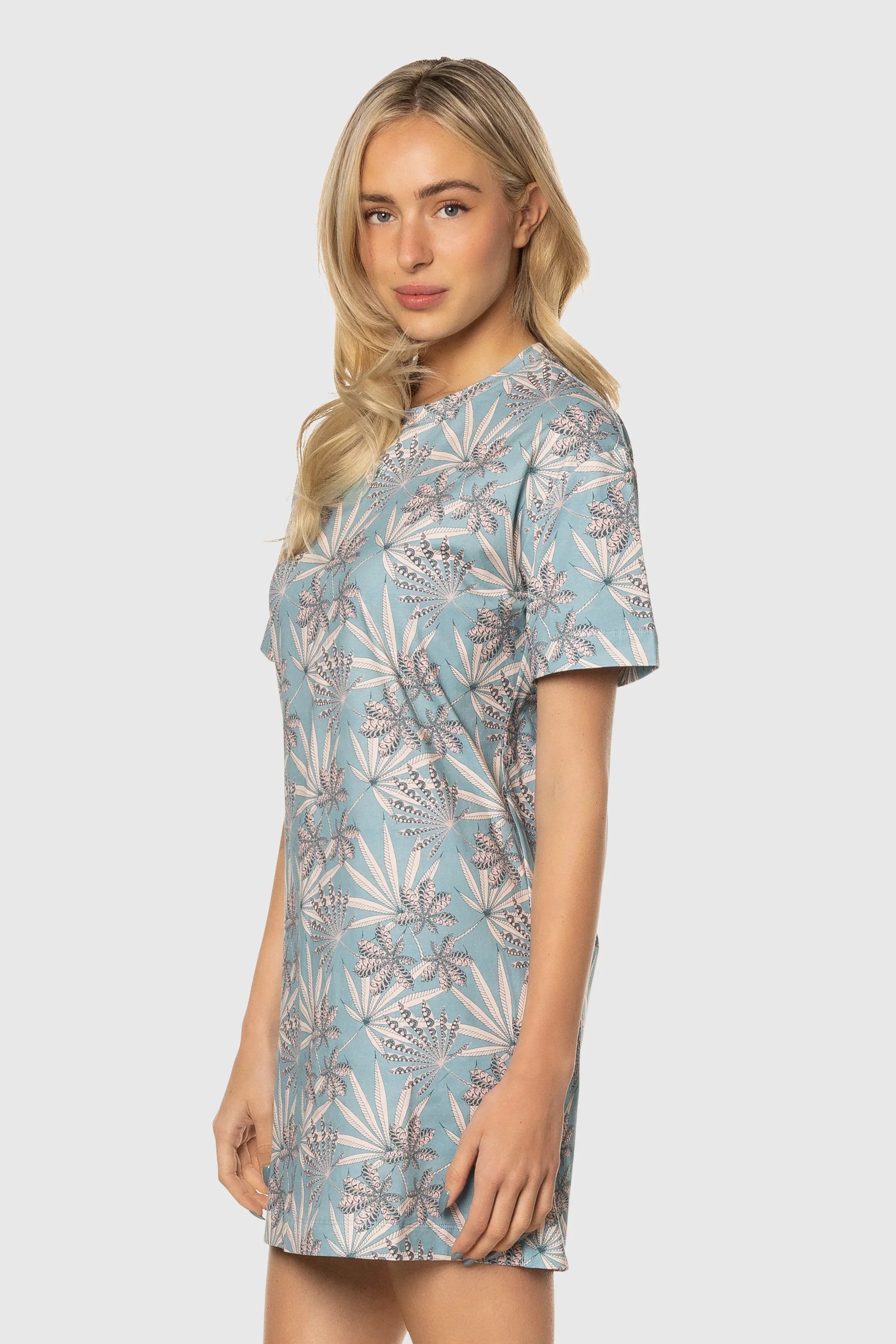 Women's Casual Short Sleeve Tee Dress - Soft Cotton Blend T-Shirt Dress for Summer, Lounge, Travel & Everyday Wear