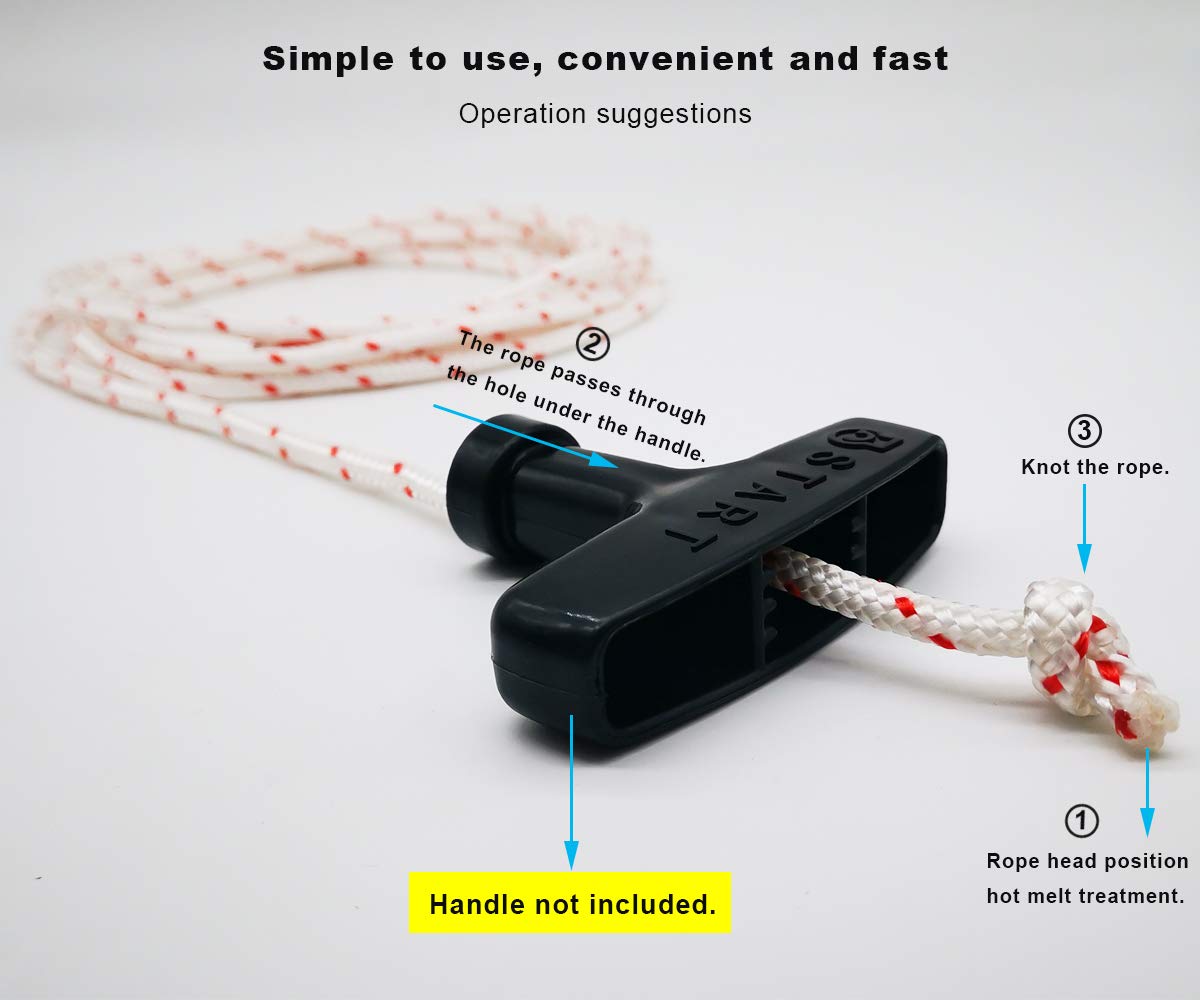 ZLKSKER 10M x 5.0mm Recoil Starter Pull Cord - Universal Replacement for Generators, Lawn Mowers, Trimmers, Brush Cutters & Chainsaws | Durable Engine Starter Rope for Outdoor Power Equipment Maintenance & Repair