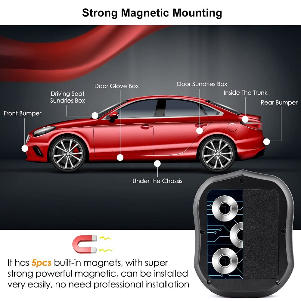 4G GPS Tracker for Cars & Vehicles - Waterproof Real-Time Tracking Device with Built-in Magnets | Fleet Management for Trucks, Boats & Assets | Perfect for Personal, Business & Fleet Tracking in USA & Canada