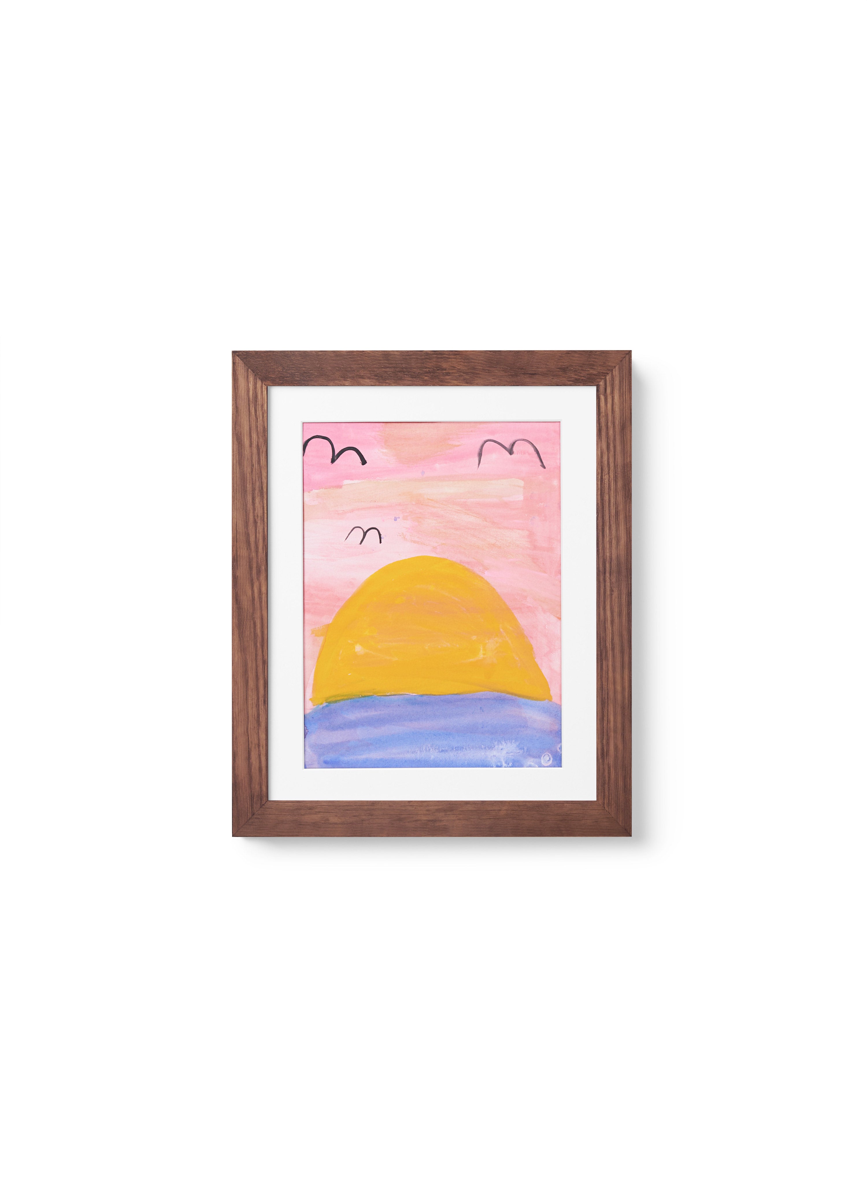 Dark Oak Kids Art Frame 8.5x11 Inches (22x28 cm) - Perfect for Displaying Children's Drawings in Bedrooms, Playrooms & Classrooms