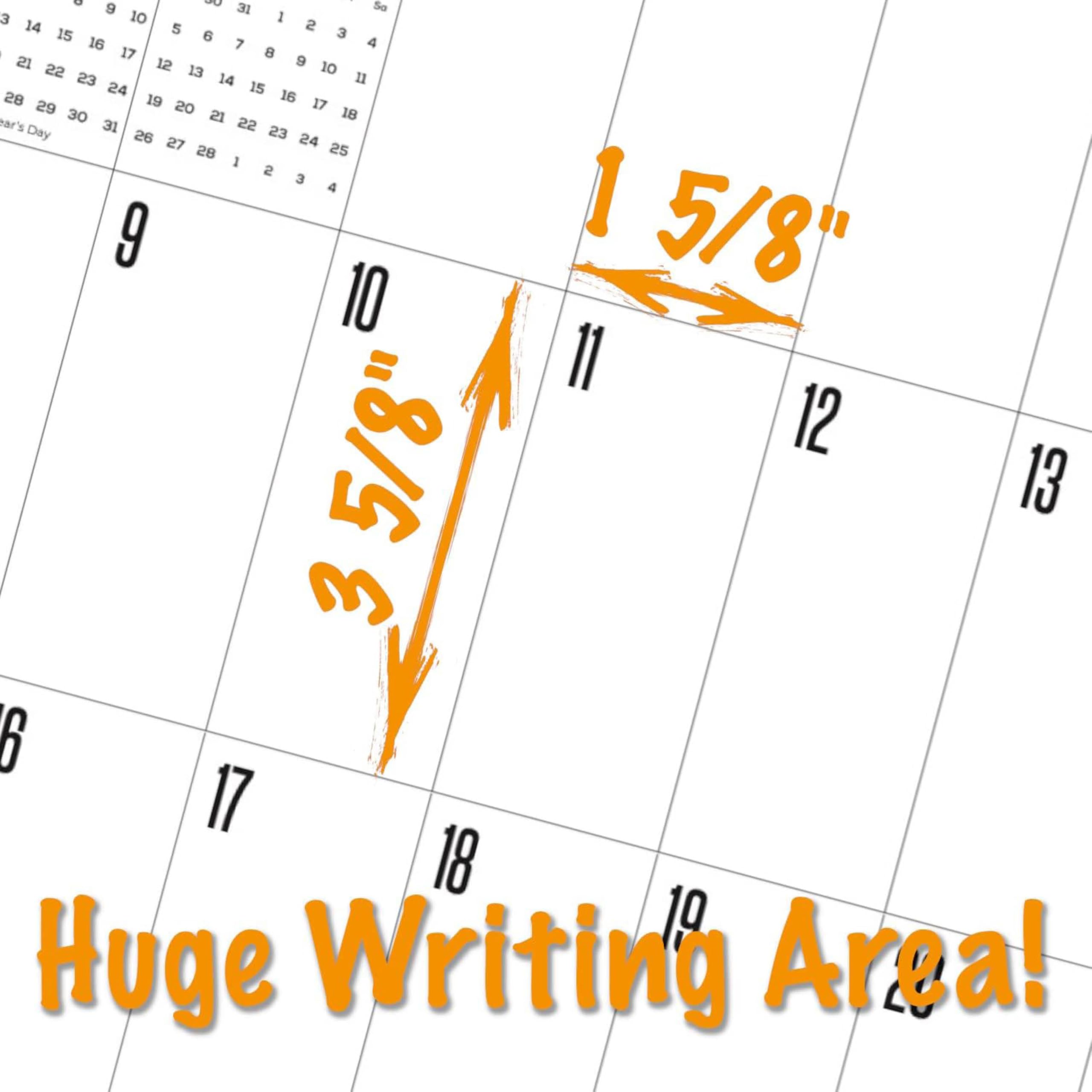 2024-2025 Large Grid Wall Calendar - 12x24 Inch Big Grid Planner with Thick No-Bleed Paper - Perfect for Teachers, Office & Home Organization - Made in USA - Great for Classroom, Office Decor & Family Scheduling
