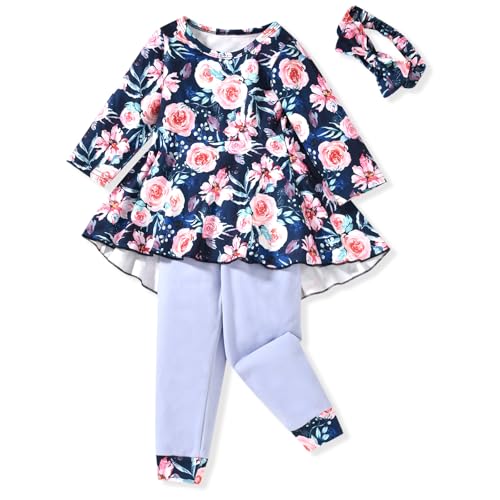 Navy Floral Outfit