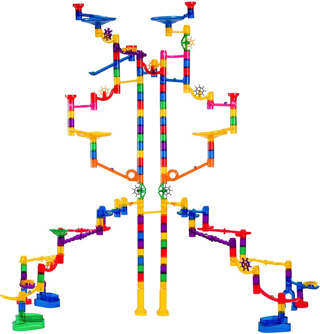 Marble Genius Marble Run Extreme Set - 300 Piece Marble Maze Track for Kids, Teens & Adults (181 Translucent Marbulous Pieces + 119 Glass Marbles) | STEM Educational Toy for Ages 4-8 | Perfect for Birthday Gifts, Classroom Activities & Family Game Night