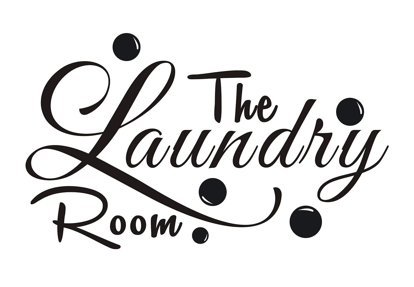 Everysticker4u Waterproof Vinyl Wall Decal Sticker - Laundry Room, Bathroom, Closet Decor Quote Lettering (38