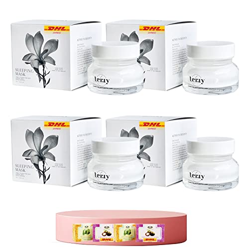 **DHL Terry Sleeping Mask 30g - Vitamin-Enriched Pure Shots Night Mask for Sensitive & All Skin Types | Hydrating & Soothing | Express New Formula (Pack of 4) | Perfect for Nighttime Skincare & Travel Essentials**